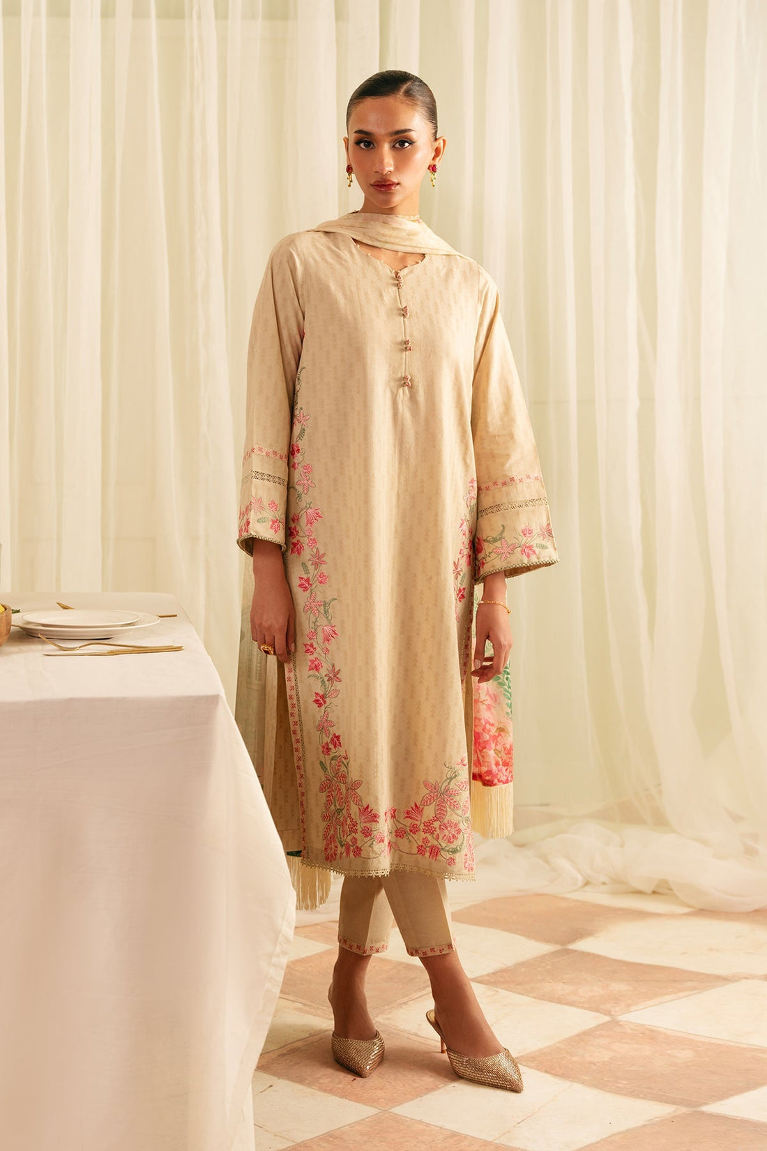 Sahar | Festive Edit | Botanic Beige - Official Sahar stockist in UK - Sakeena London