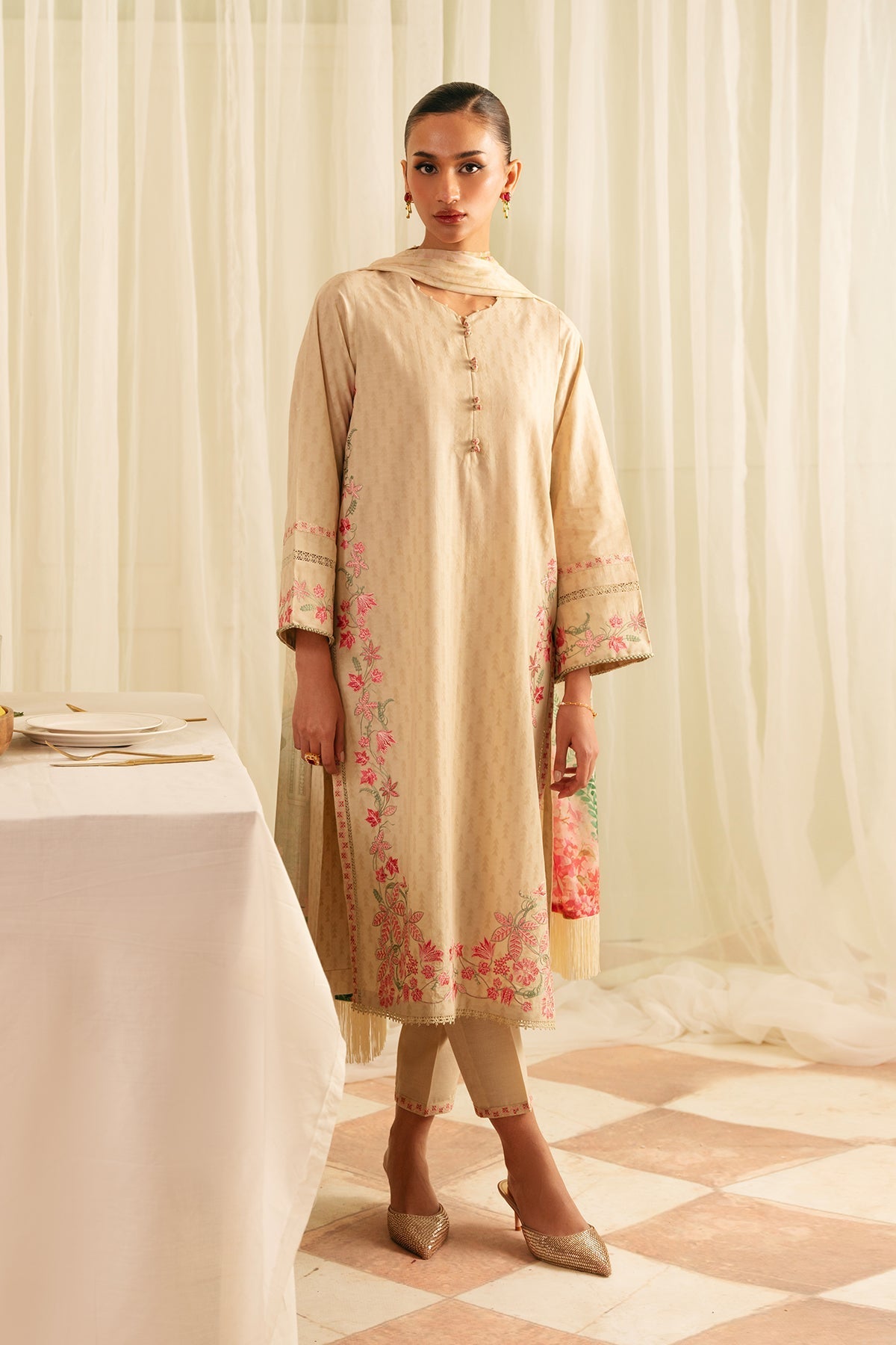 Sahar | Festive Edit | Botanic Beige - Official Sahar stockist in UK - Sakeena London