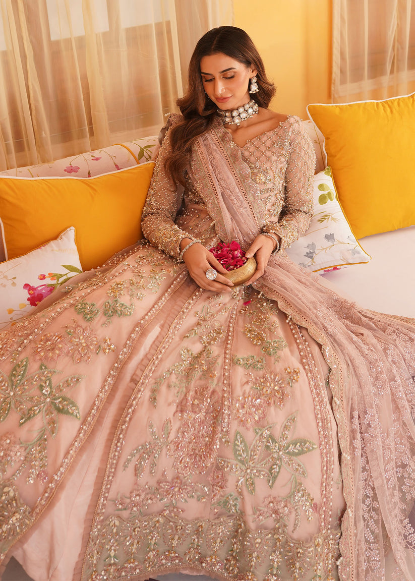 Mehak Yaqoob | Serene Wedding Formals | Salmon Pink - Official Mehak Yaqoob stockist in UK - Sakeena London