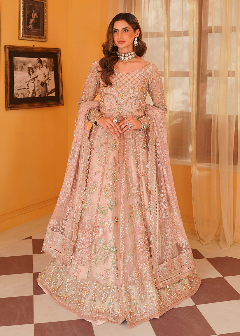 Mehak Yaqoob | Serene Wedding Formals | Salmon Pink - Official Mehak Yaqoob stockist in UK - Sakeena London