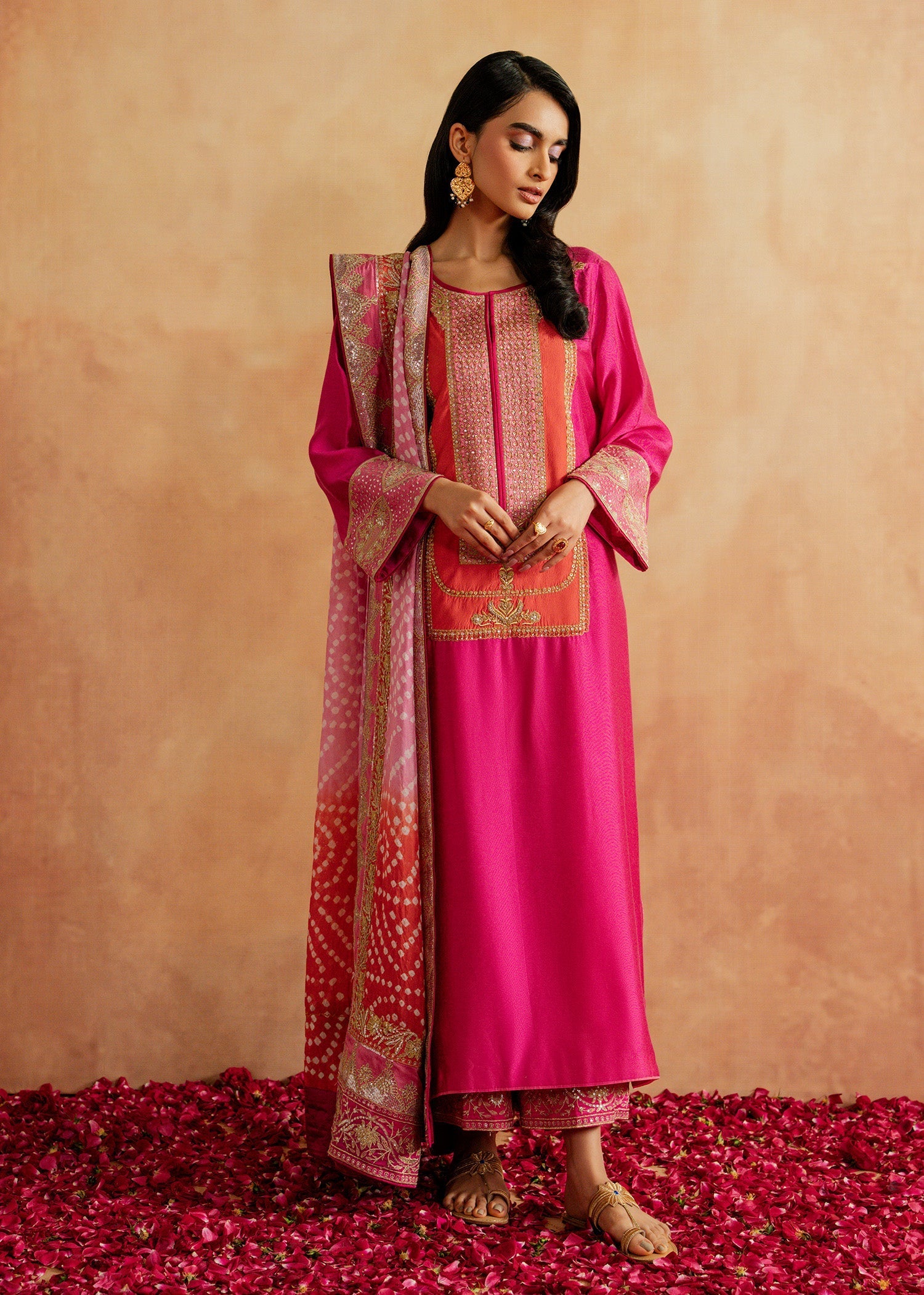 Mahgul | Chanderi Eid Edit | Pink Veil