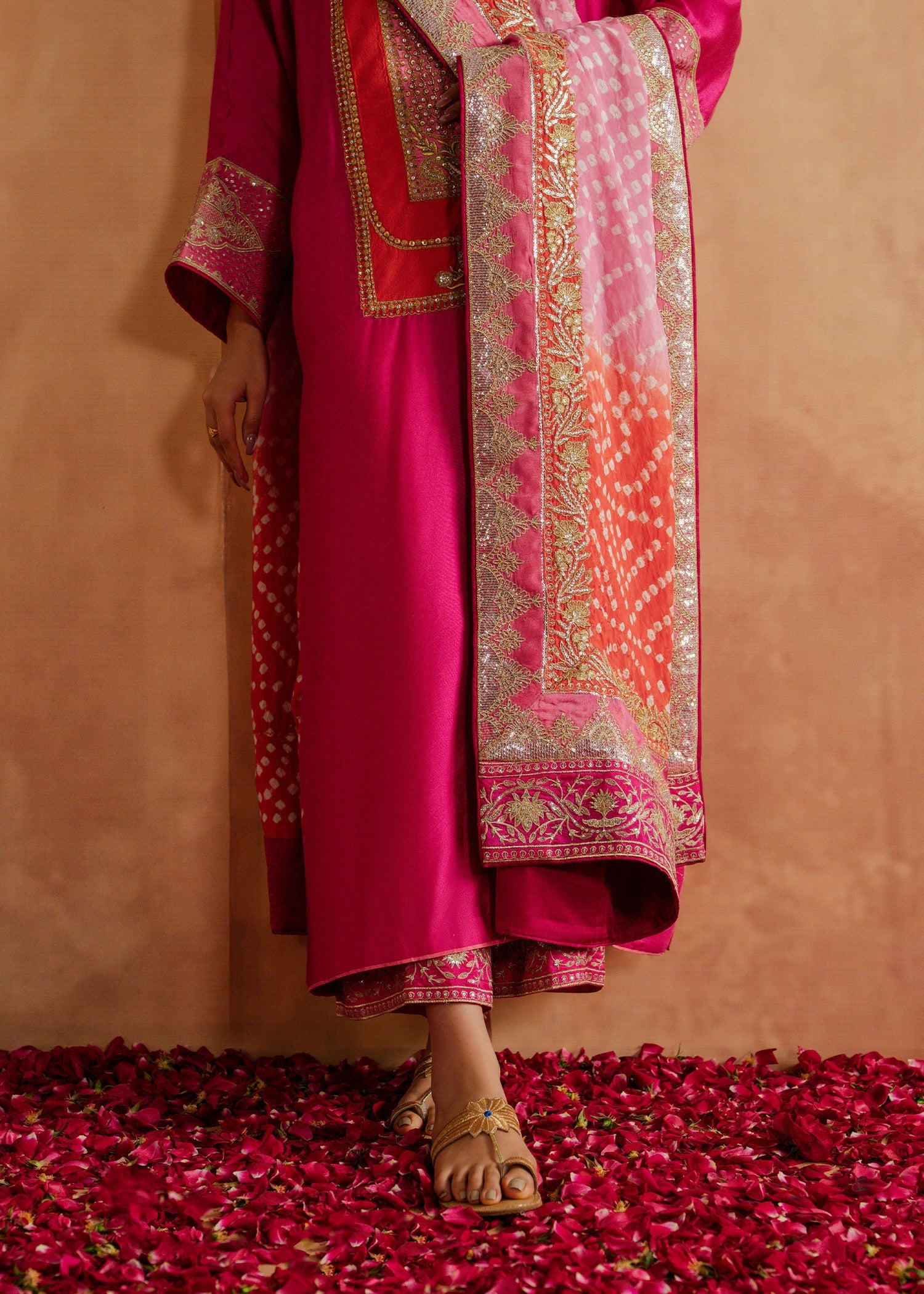 Mahgul | Chanderi Eid Edit | Pink Veil