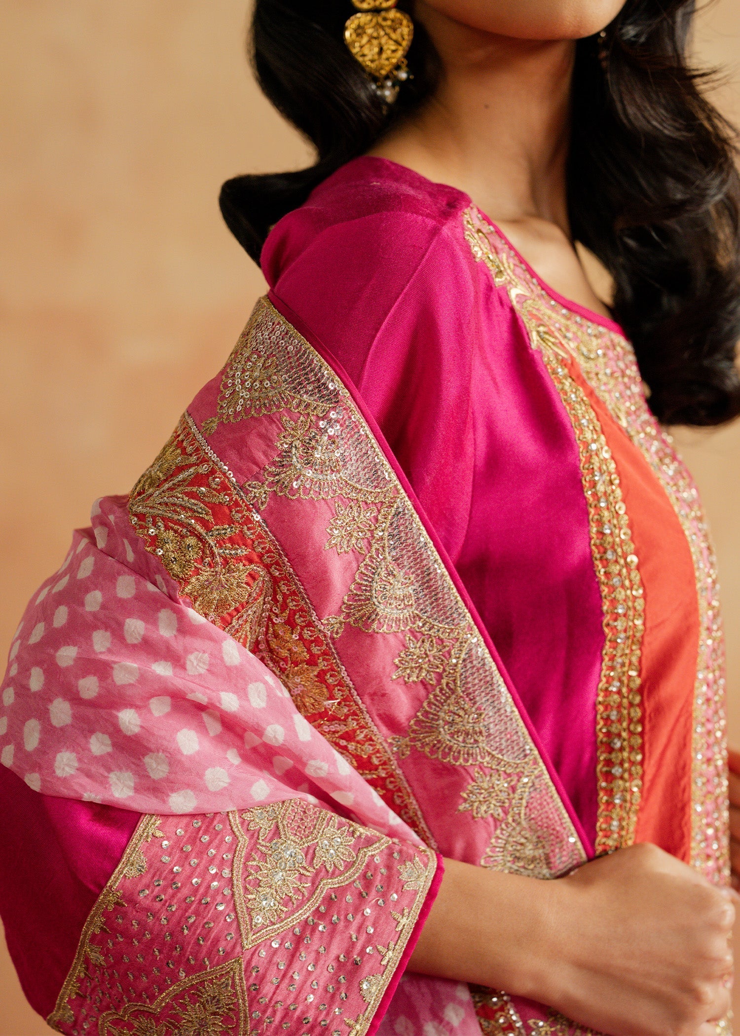 Mahgul | Chanderi Eid Edit | Pink Veil
