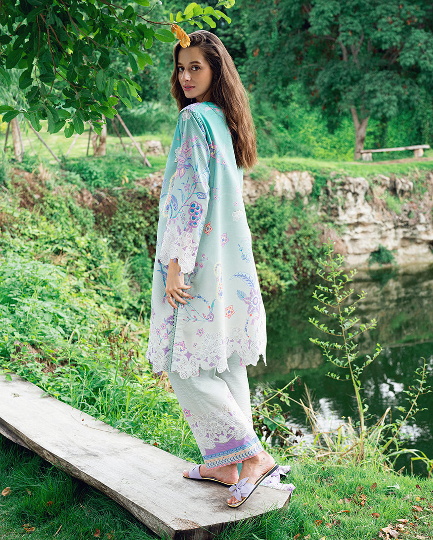 Roheenaz | Garden Veal Printed Lawn 25 | Jazmine Haze. - Official Roheenaz stockist in UK - Sakeena London