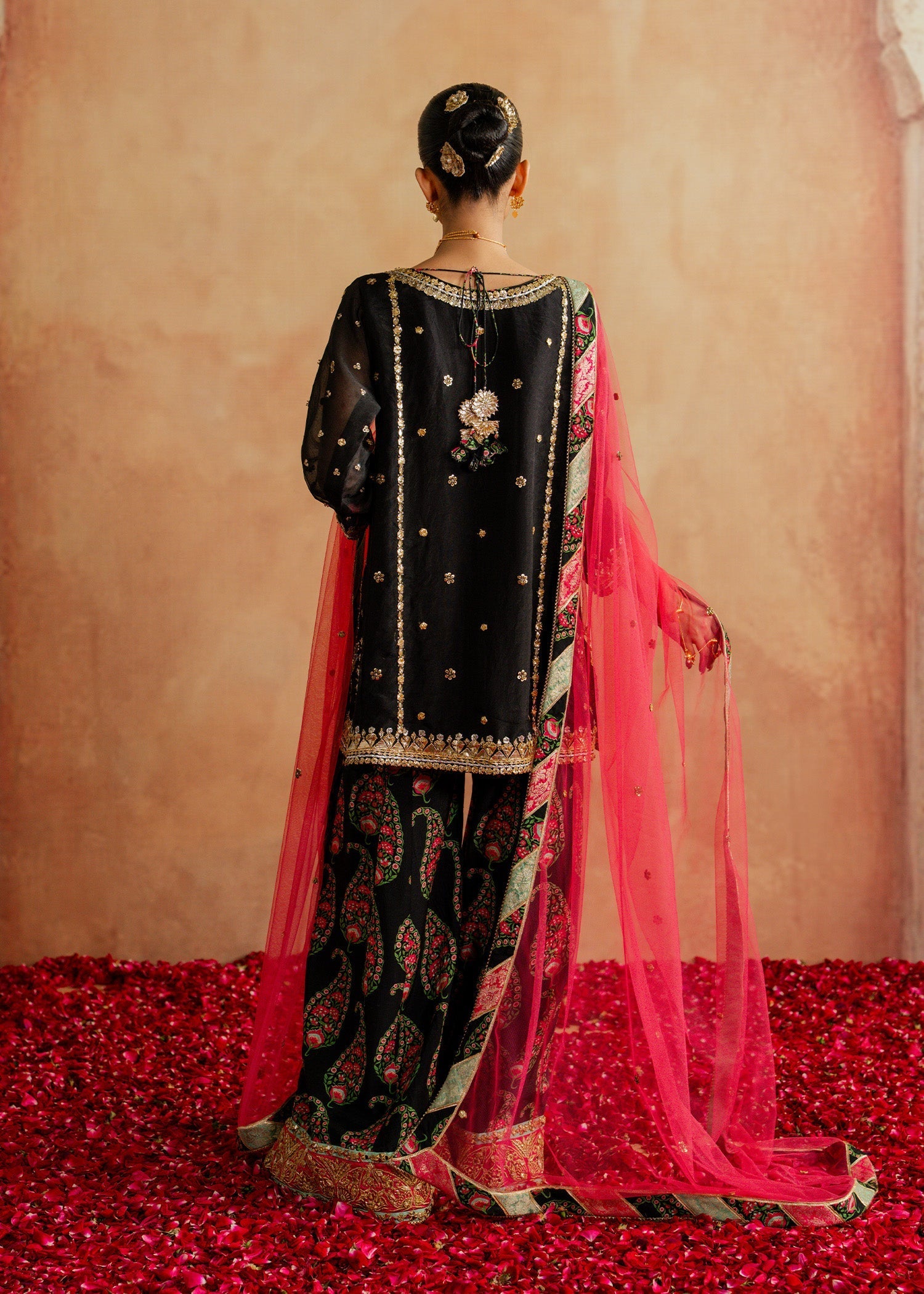 Mahgul | Chanderi Eid Edit | Coral Mist