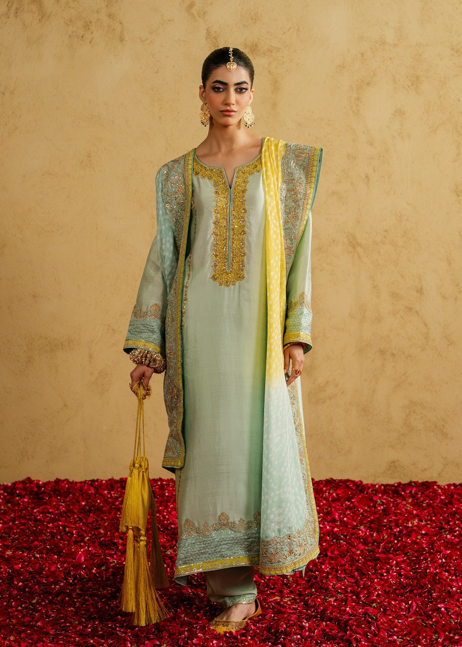 Mahgul | Chanderi Eid Edit | Saffron Luxe
