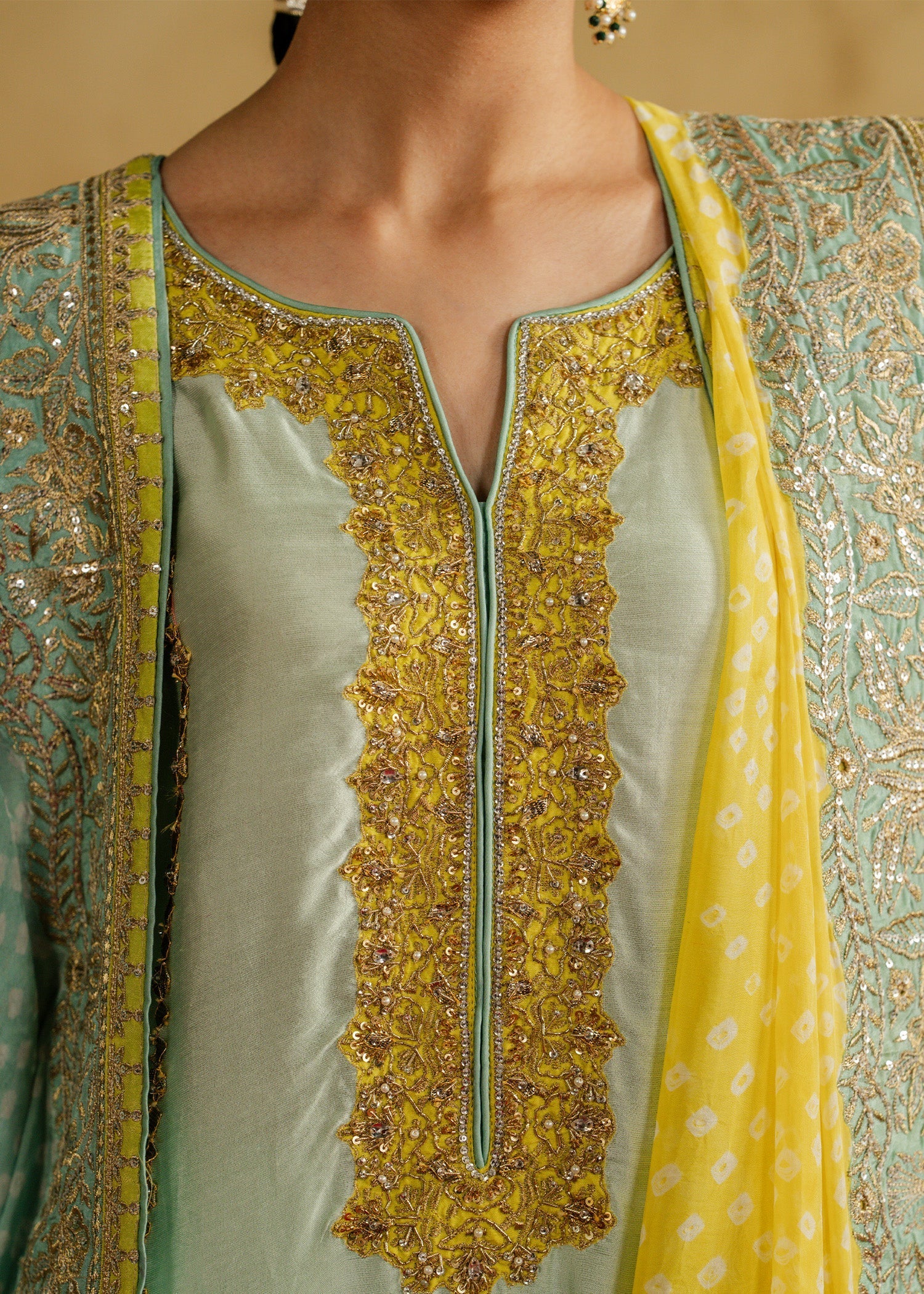 Mahgul | Chanderi Eid Edit | Saffron Luxe