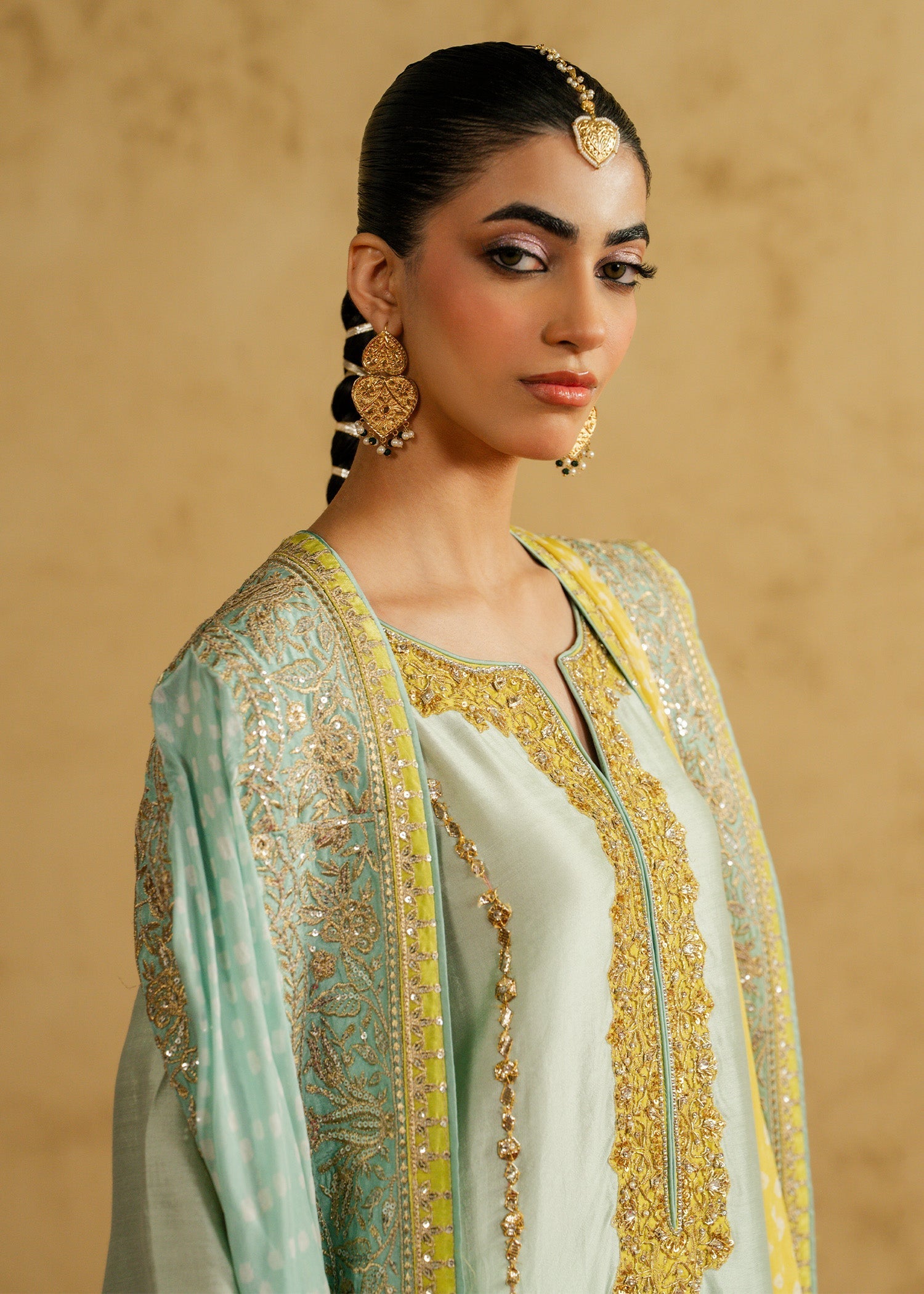 Mahgul | Chanderi Eid Edit | Saffron Luxe