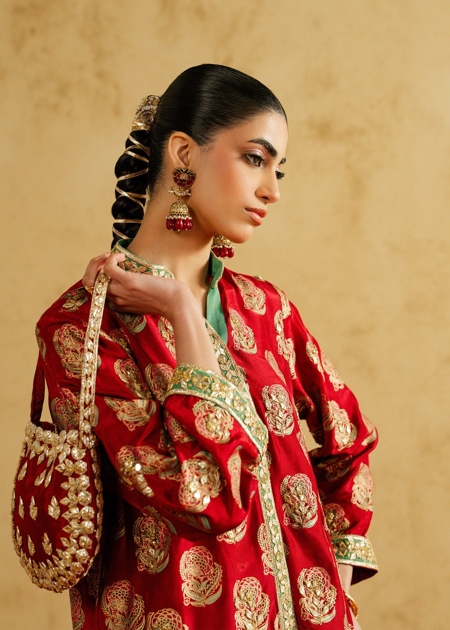 Mahgul | Chanderi Eid Edit | Blush Ember