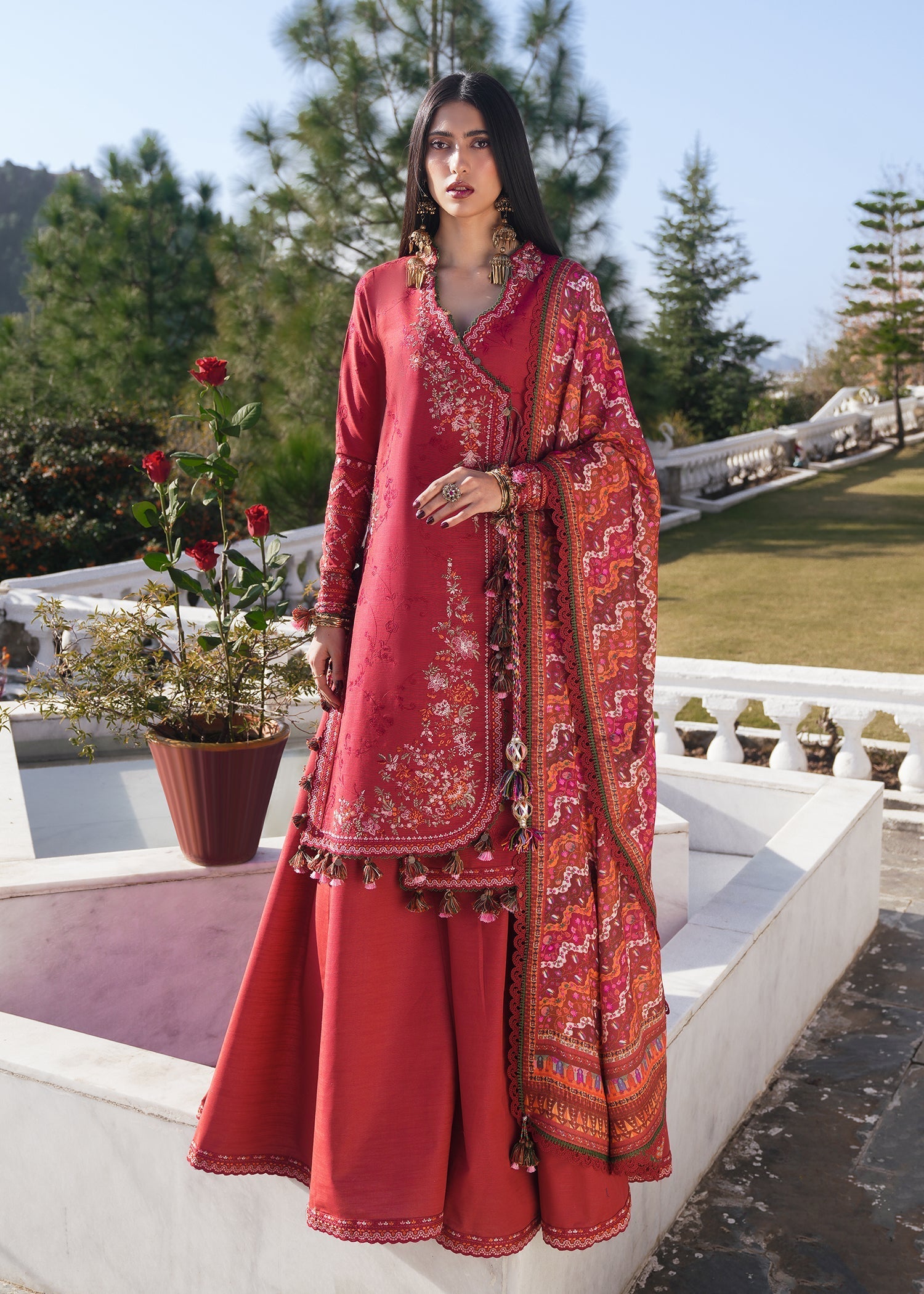Hussain Rehar | Winter Shawl 24 | Mana - Official Hussain Rehar stockist in UK - Sakeena London