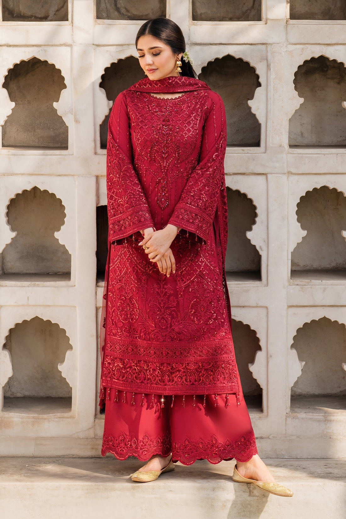 Imrozia Premium | Meeras Luxury Eid 25 | I-219 RUBY - Official Imrozia Premium stockist in UK - Sakeena London