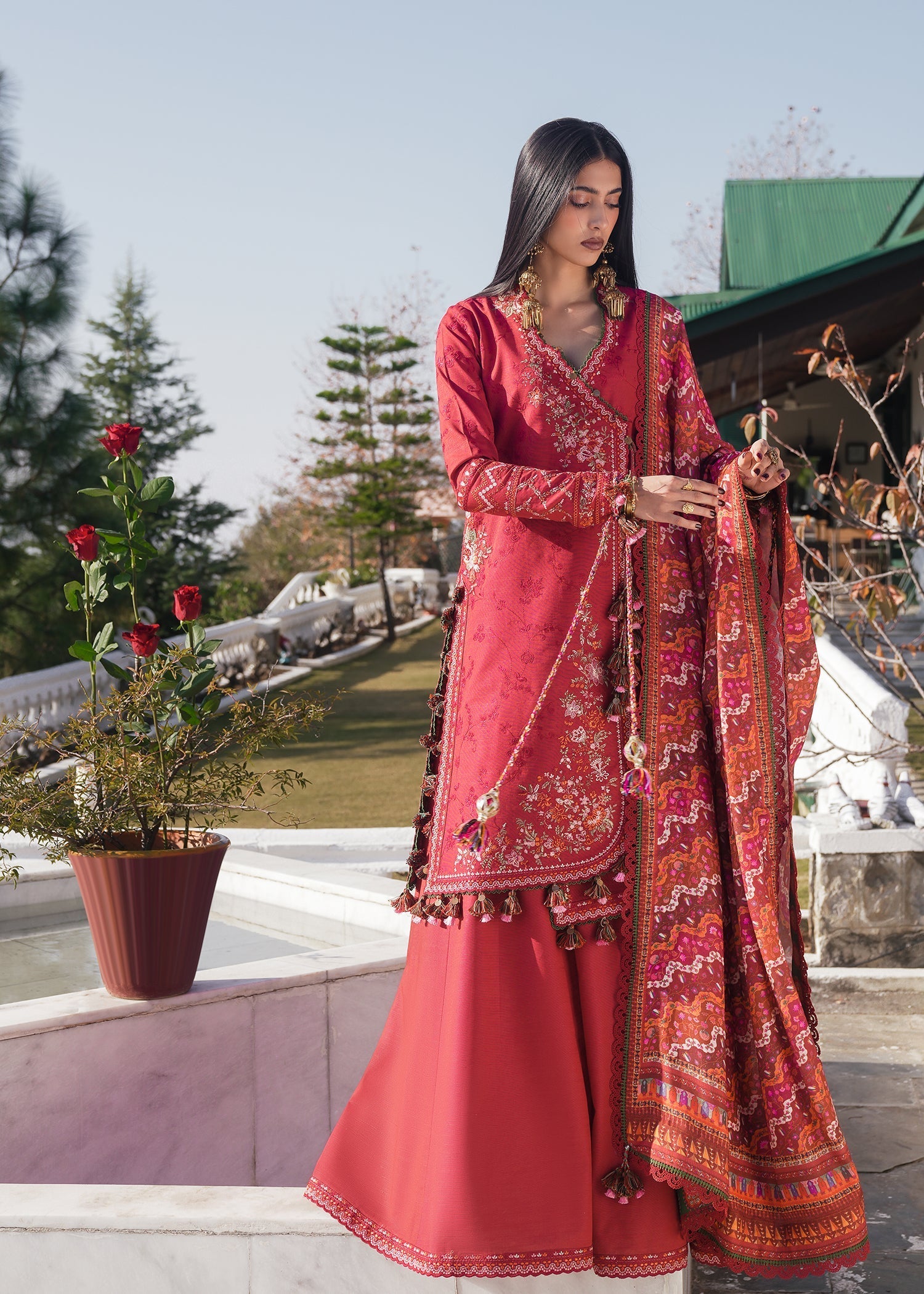 Hussain Rehar | Winter Shawl 24 | Mana - Official Hussain Rehar stockist in UK - Sakeena London
