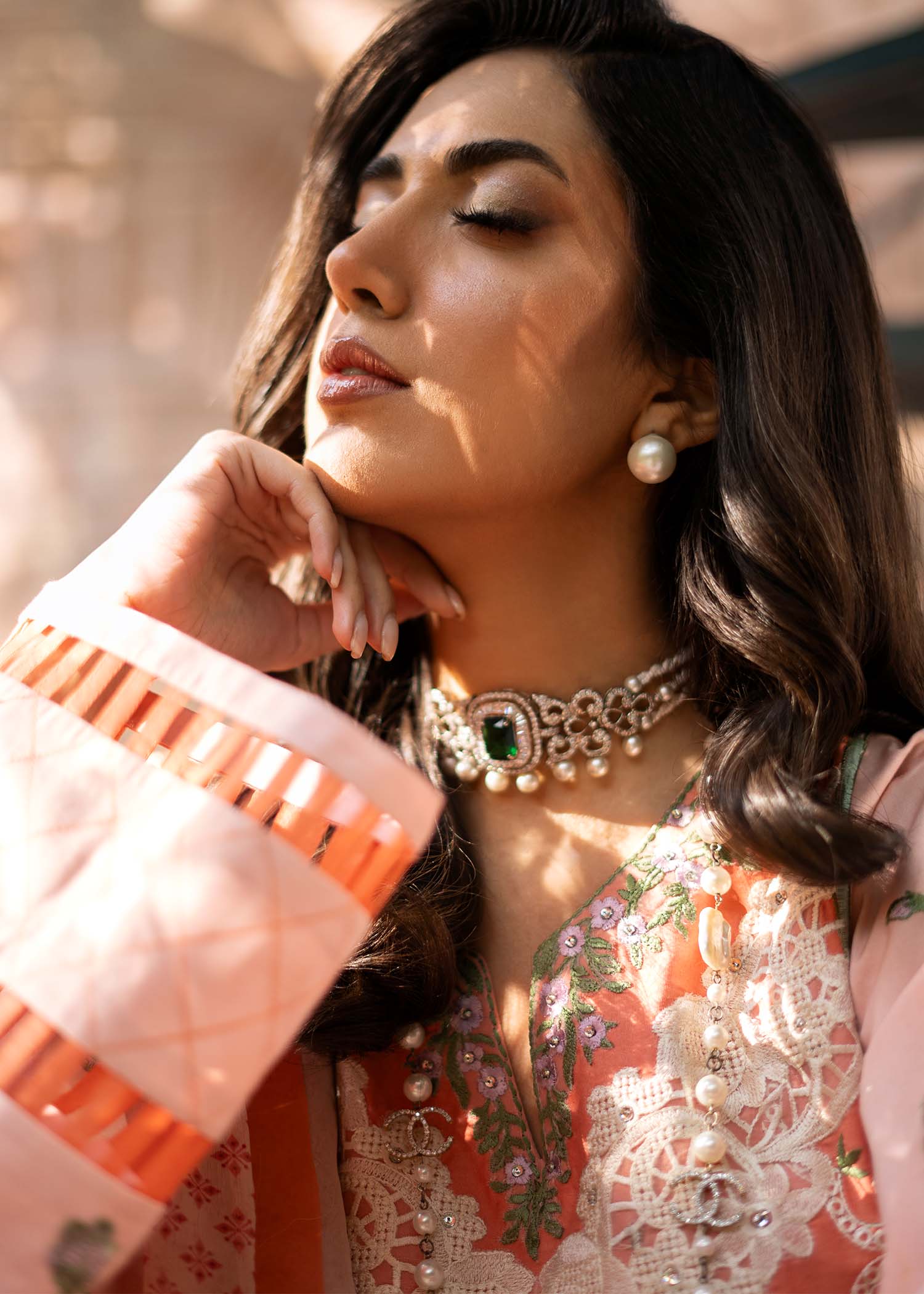 Fozia Khalid | Blossom Festive Lawn 25 | Zinnia - Official Fozia Khalid stockist in UK - Sakeena London