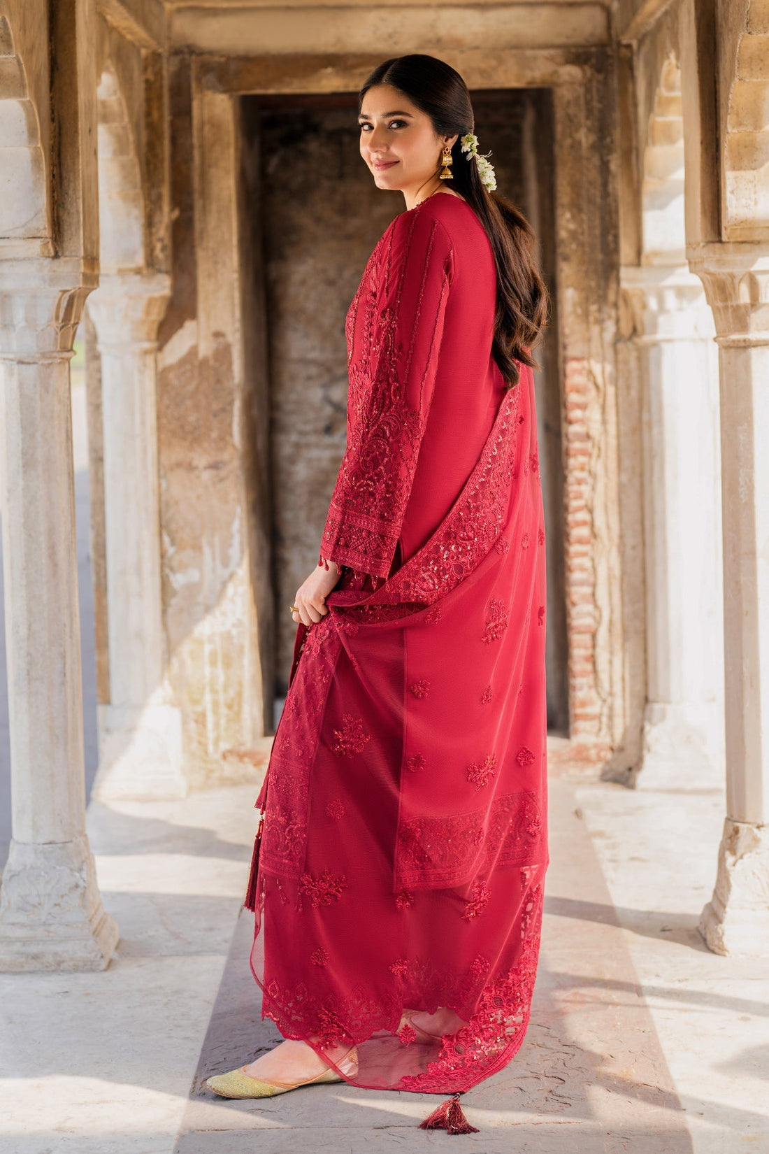 Imrozia Premium | Meeras Luxury Eid 25 | I-219 RUBY - Official Imrozia Premium stockist in UK - Sakeena London
