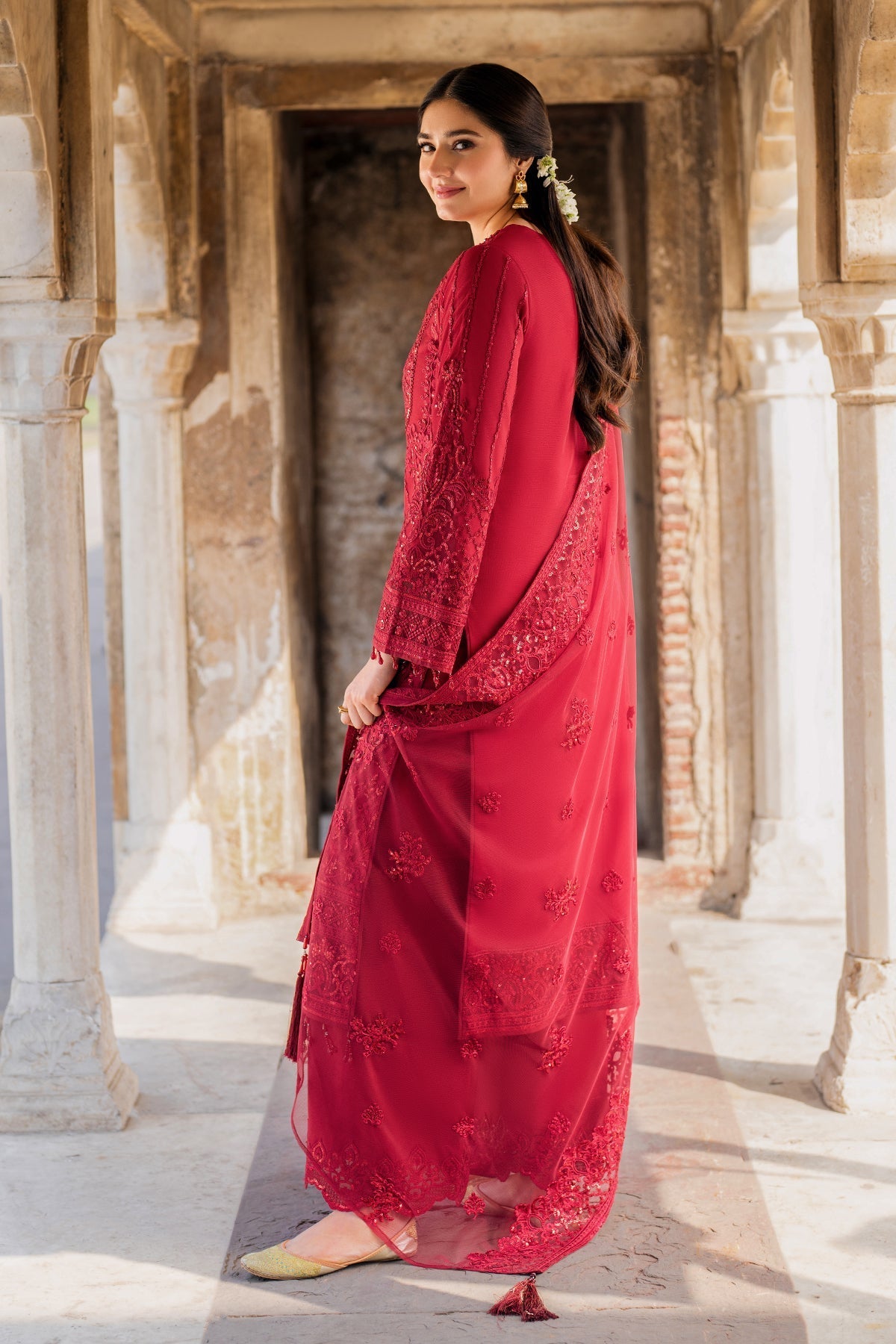 Imrozia Premium | Meeras Luxury Eid 25 | I-219 RUBY - Official Imrozia Premium stockist in UK - Sakeena London