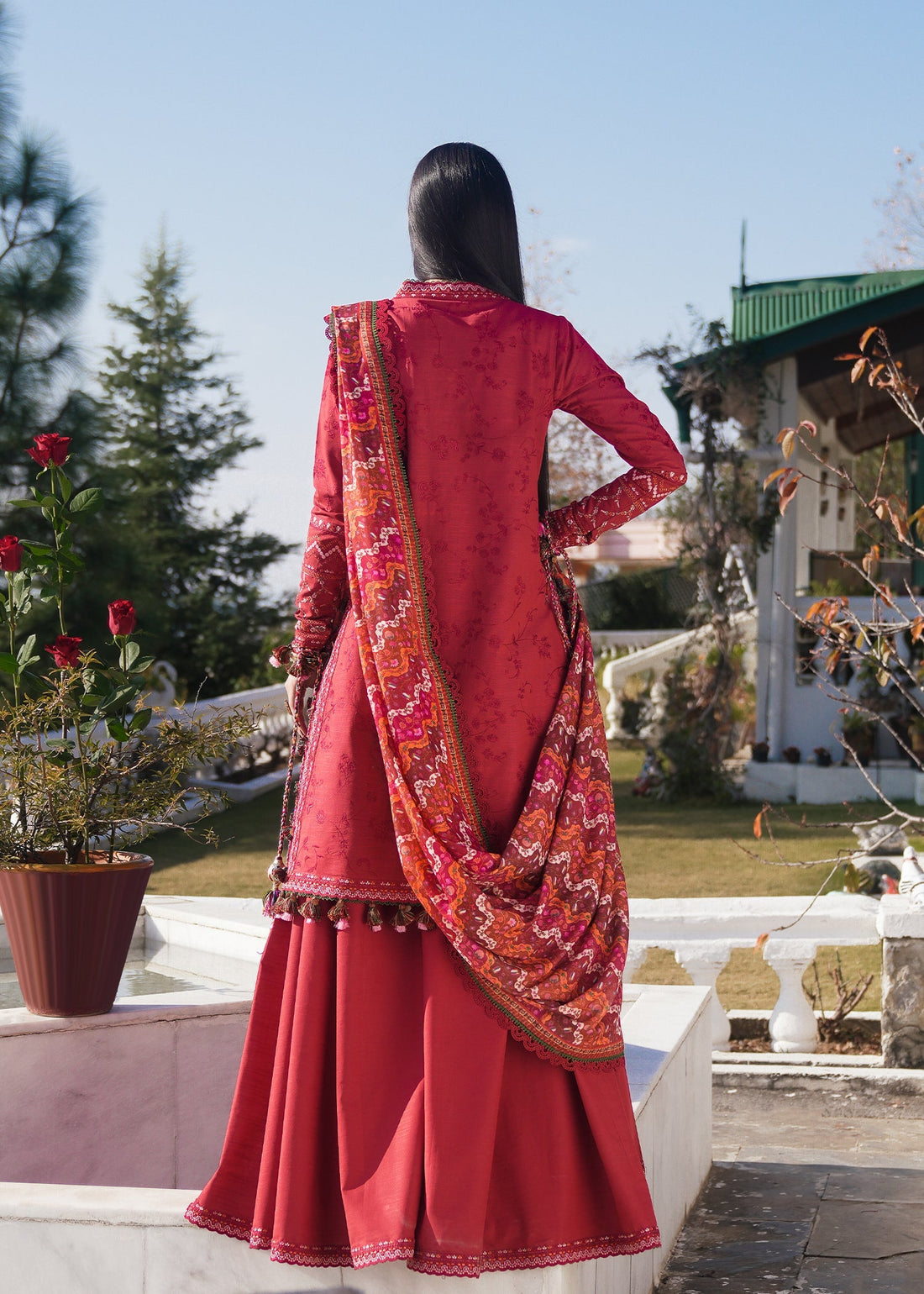 Hussain Rehar | Winter Shawl 24 | Mana - Official Hussain Rehar stockist in UK - Sakeena London