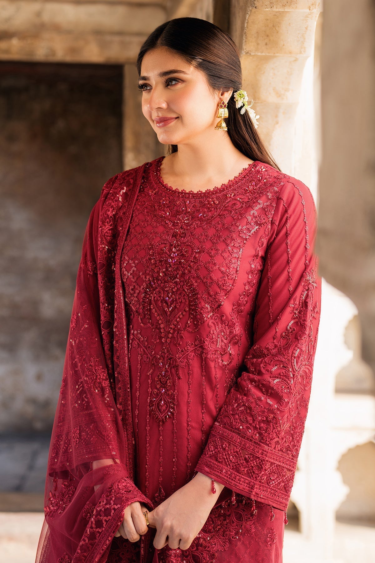Imrozia Premium | Meeras Luxury Eid 25 | I-219 RUBY - Official Imrozia Premium stockist in UK - Sakeena London
