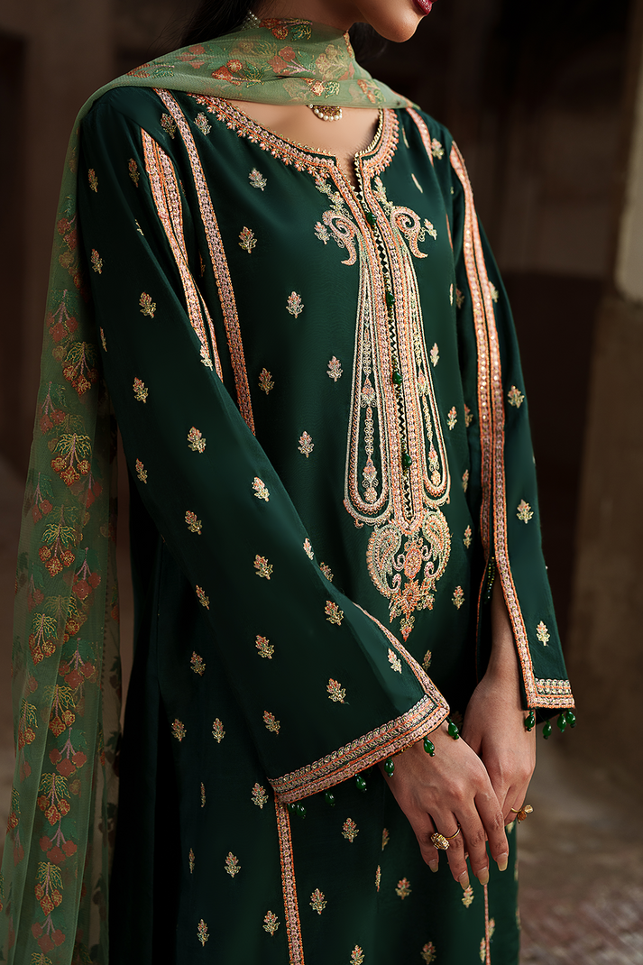 Saad Shaikh | Zaria Festive Pret 25 | EMERALD - Official Saad Shaikh stockist in UK - Sakeena London