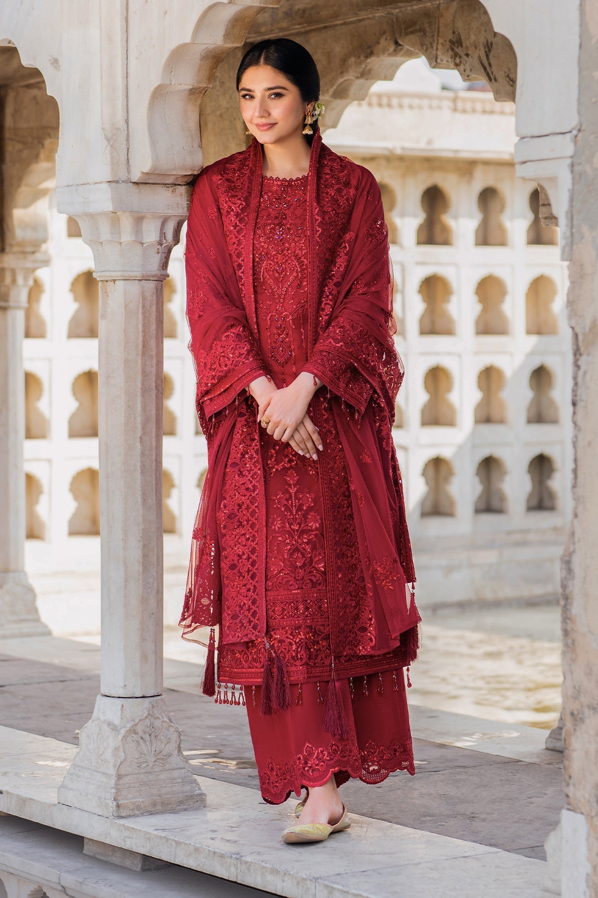 Imrozia Premium | Meeras Luxury Eid 25 | I-219 RUBY - Official Imrozia Premium stockist in UK - Sakeena London