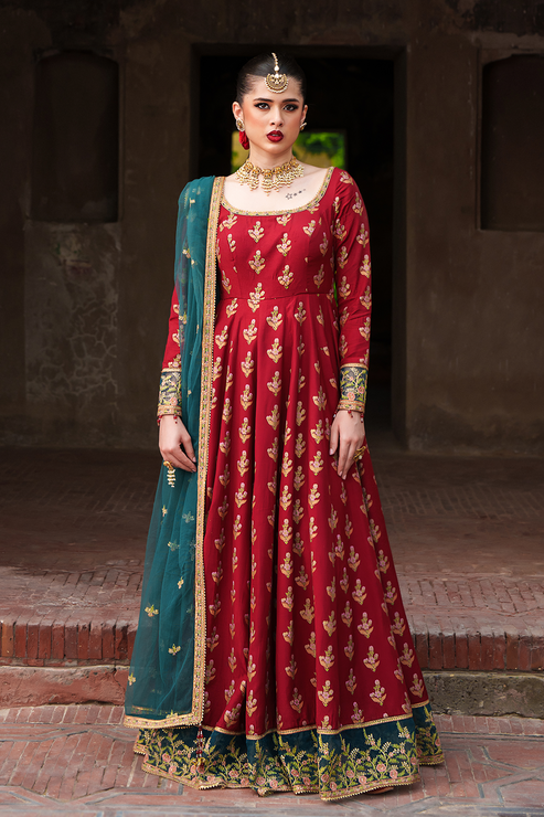 Saad Shaikh | Zaria Festive Pret 25 | SCARLET - Official Saad Shaikh stockist in UK - Sakeena London