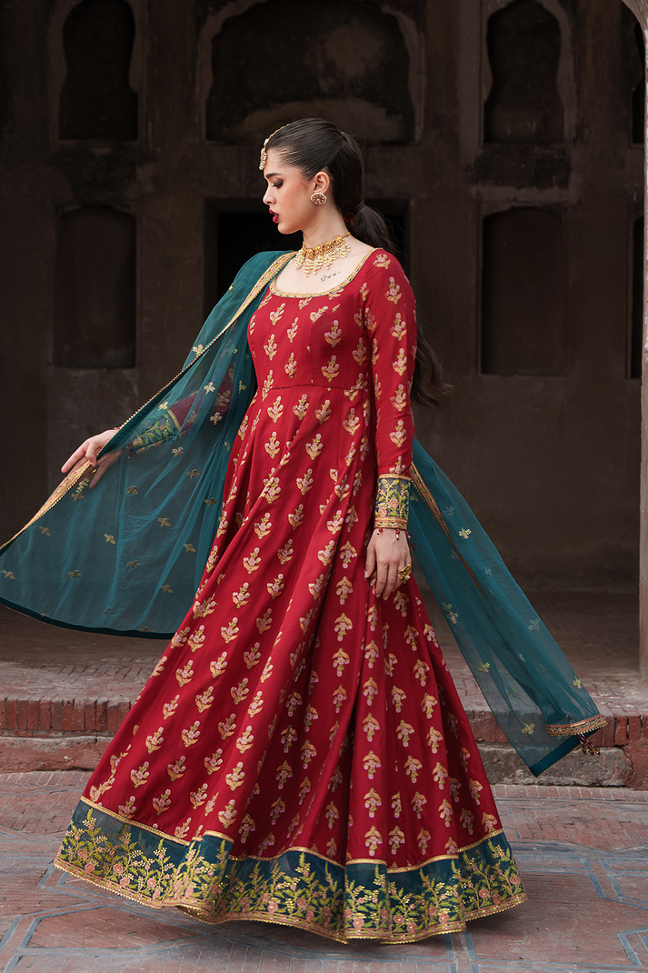 Saad Shaikh | Zaria Festive Pret 25 | SCARLET - Official Saad Shaikh stockist in UK - Sakeena London