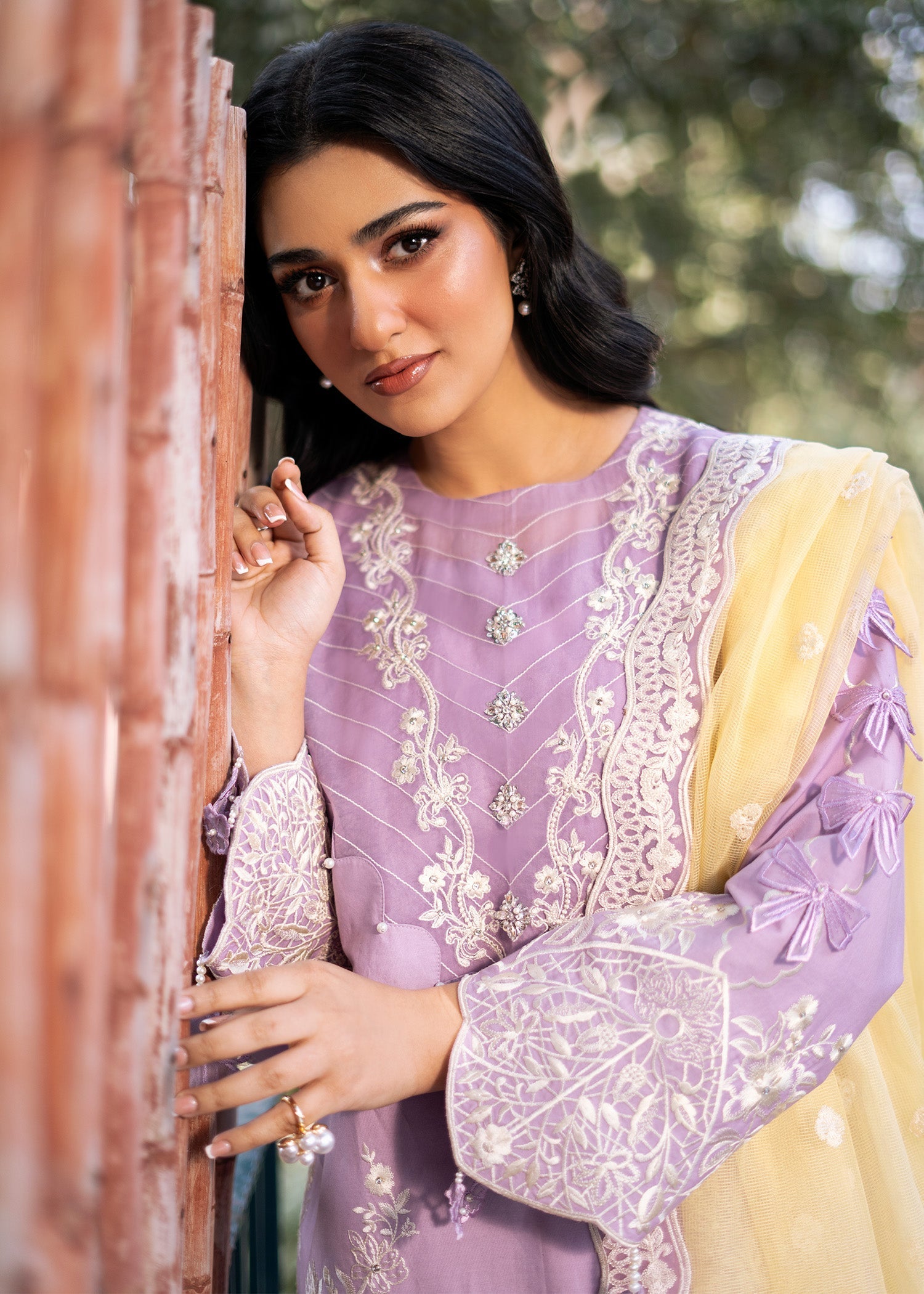 Fozia Khalid | Blossom Festive Lawn 25 | Iris - Official Fozia Khalid stockist in UK - Sakeena London
