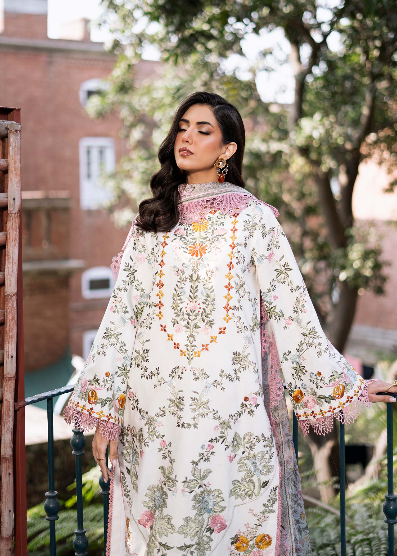 Fozia Khalid | Blossom Festive Lawn 25 | Lilly - Official Fozia Khalid stockist in UK - Sakeena London