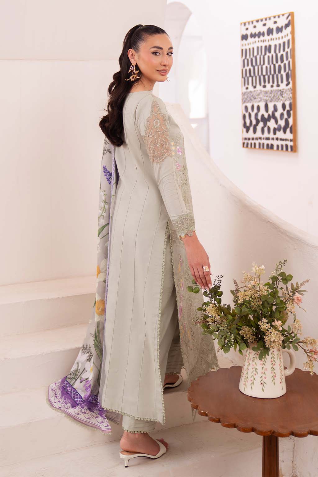 Neeshay | Symphony Luxury Lawn | OLIVE - Official Neeshay stockist in UK - Sakeena London