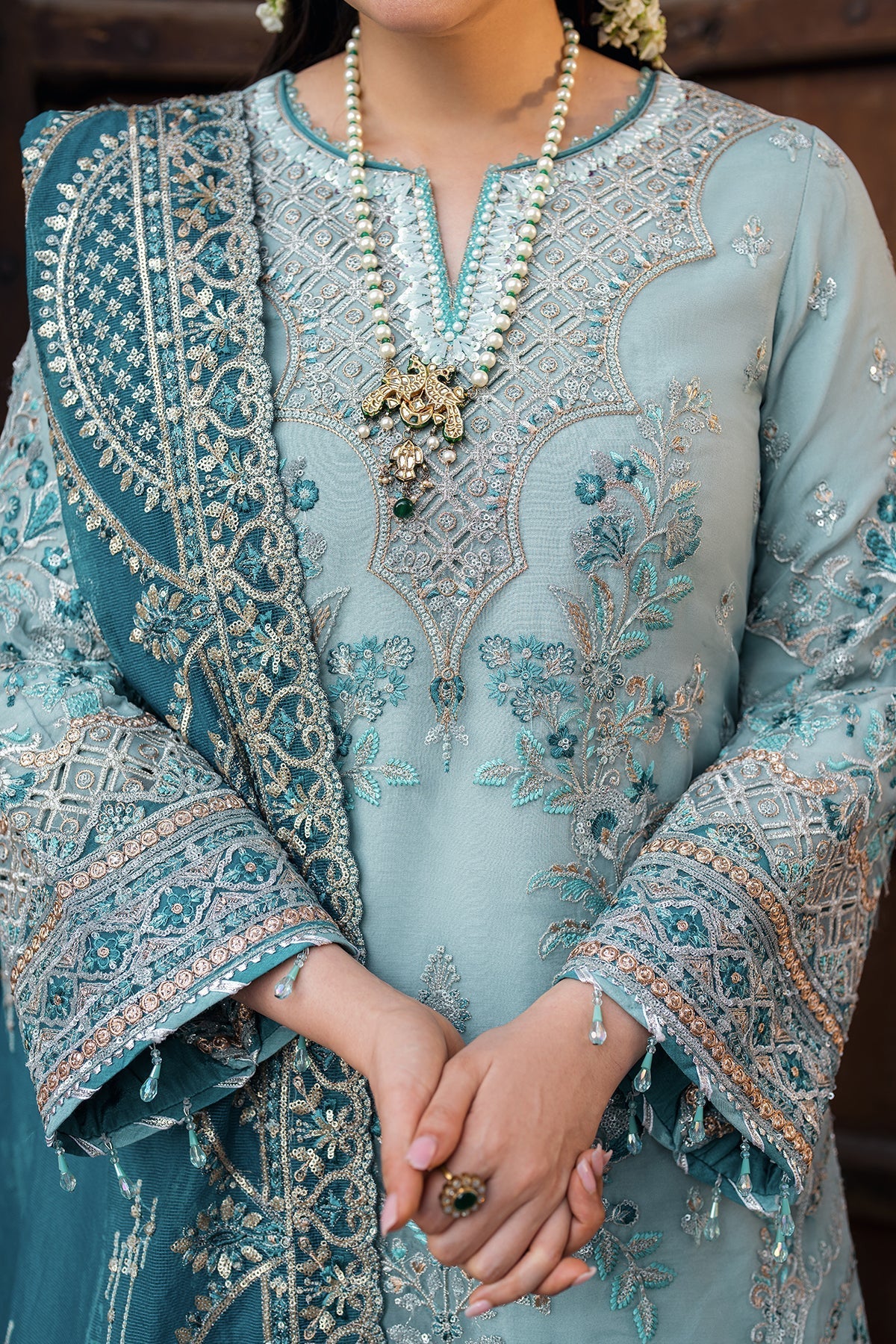 Imrozia Premium | Meeras Luxury Eid 25 | I-225 FEROZA - Official Imrozia Premium stockist in UK - Sakeena London