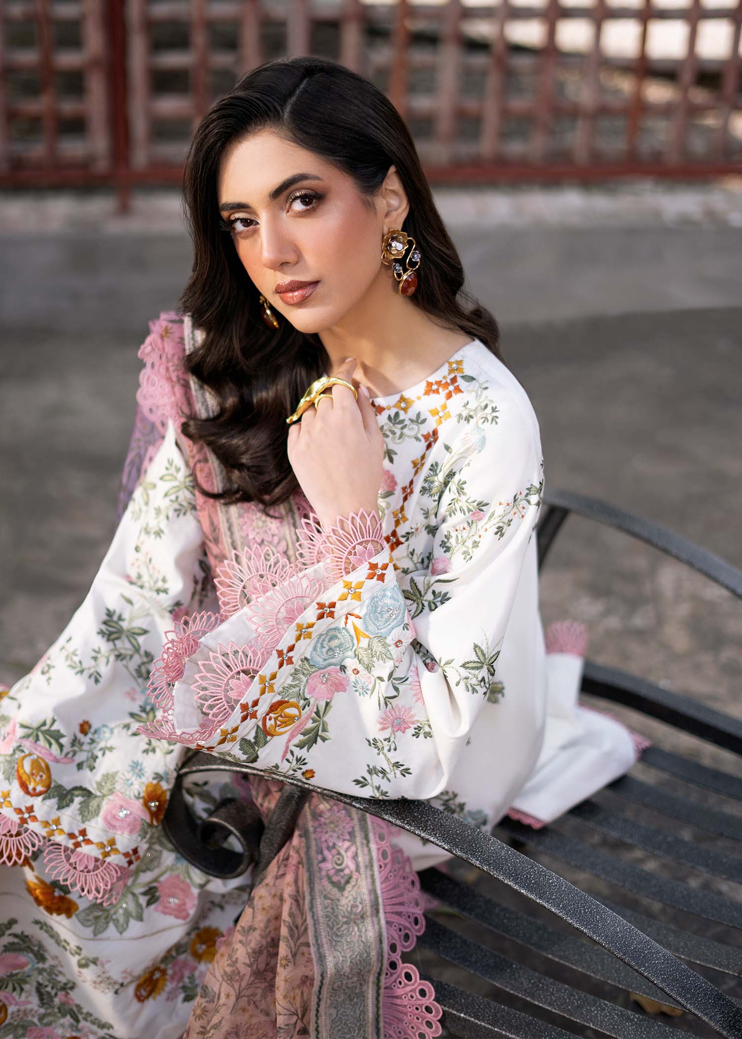 Fozia Khalid | Blossom Festive Lawn 25 | Lilly - Official Fozia Khalid stockist in UK - Sakeena London