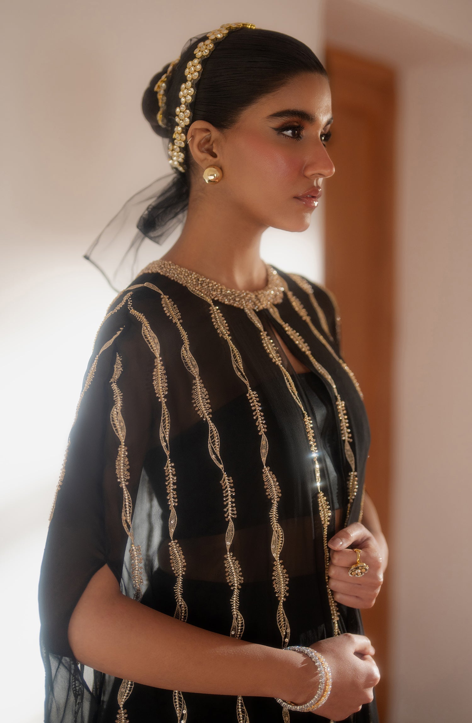 Caia | Luxury Eid Edits 25 | SADIE- BLACK - Official Caia stockist in UK - Sakeena London