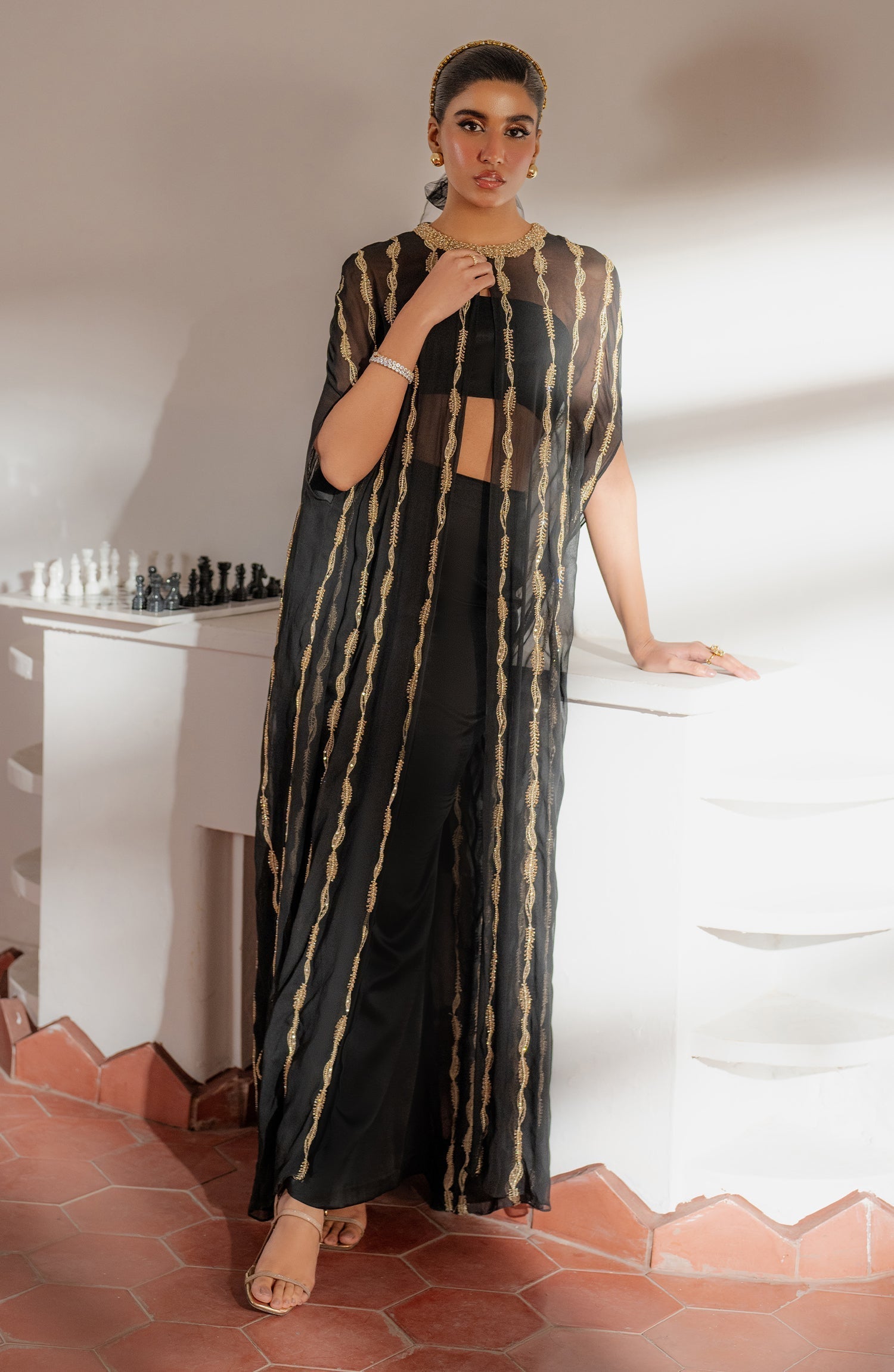 Caia | Luxury Eid Edits 25 | SADIE- BLACK - Official Caia stockist in UK - Sakeena London