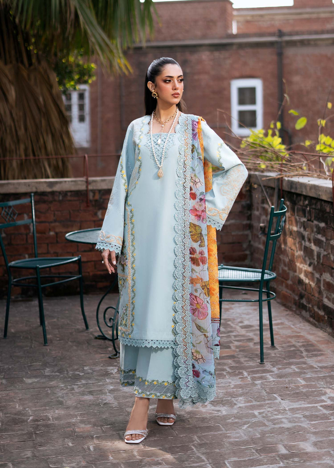 Fozia Khalid | Blossom Festive Lawn 25 |Freesia - Official Fozia Khalid stockist in UK - Sakeena London