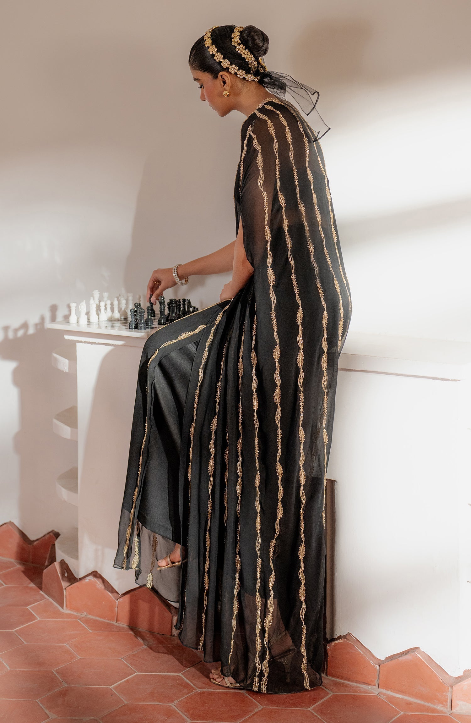 Caia | Luxury Eid Edits 25 | SADIE- BLACK - Official Caia stockist in UK - Sakeena London