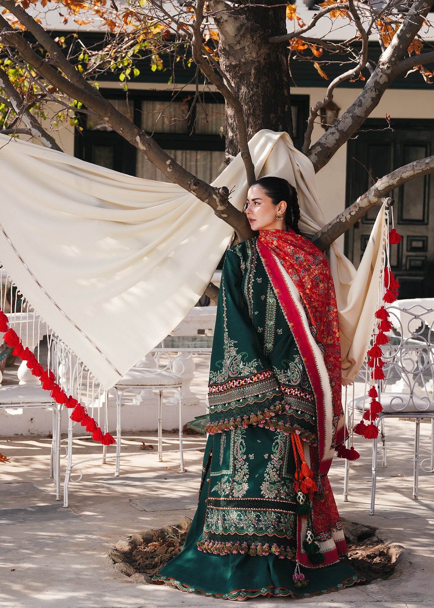 Hussain Rehar | Winter Shawl 24 | Masarrah - Official Hussain Rehar stockist in UK - Sakeena London