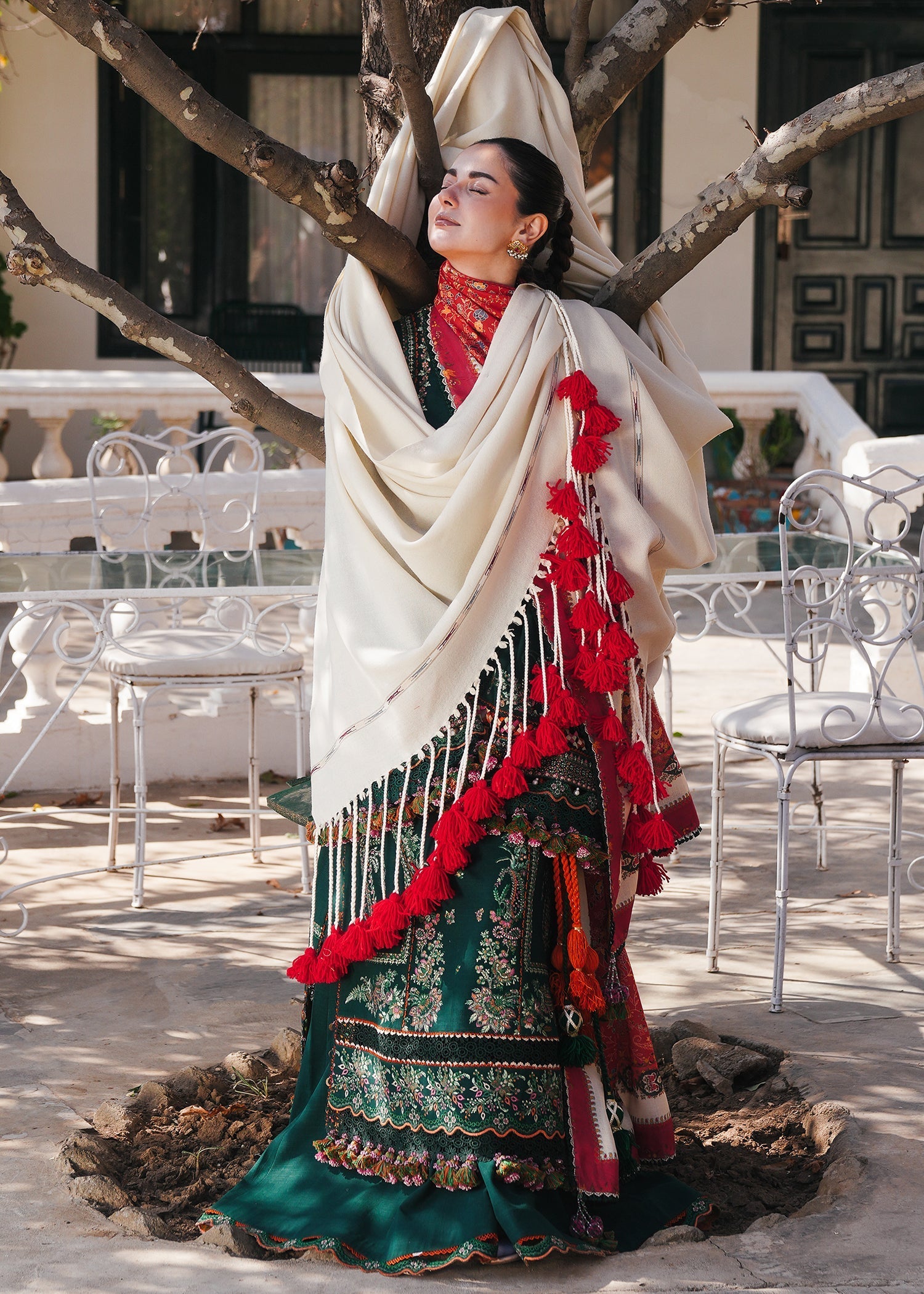 Hussain Rehar | Winter Shawl 24 | Masarrah - Official Hussain Rehar stockist in UK - Sakeena London