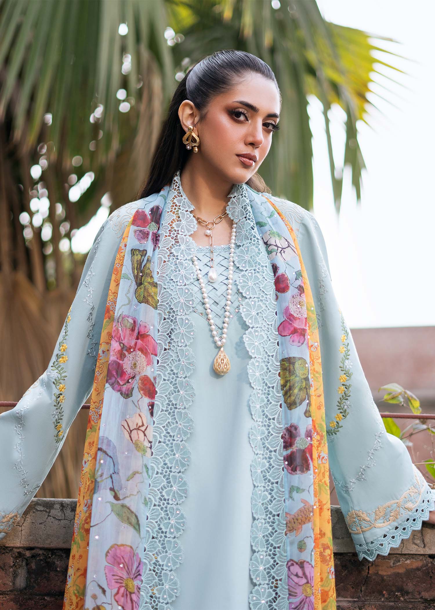 Fozia Khalid | Blossom Festive Lawn 25 |Freesia - Official Fozia Khalid stockist in UK - Sakeena London