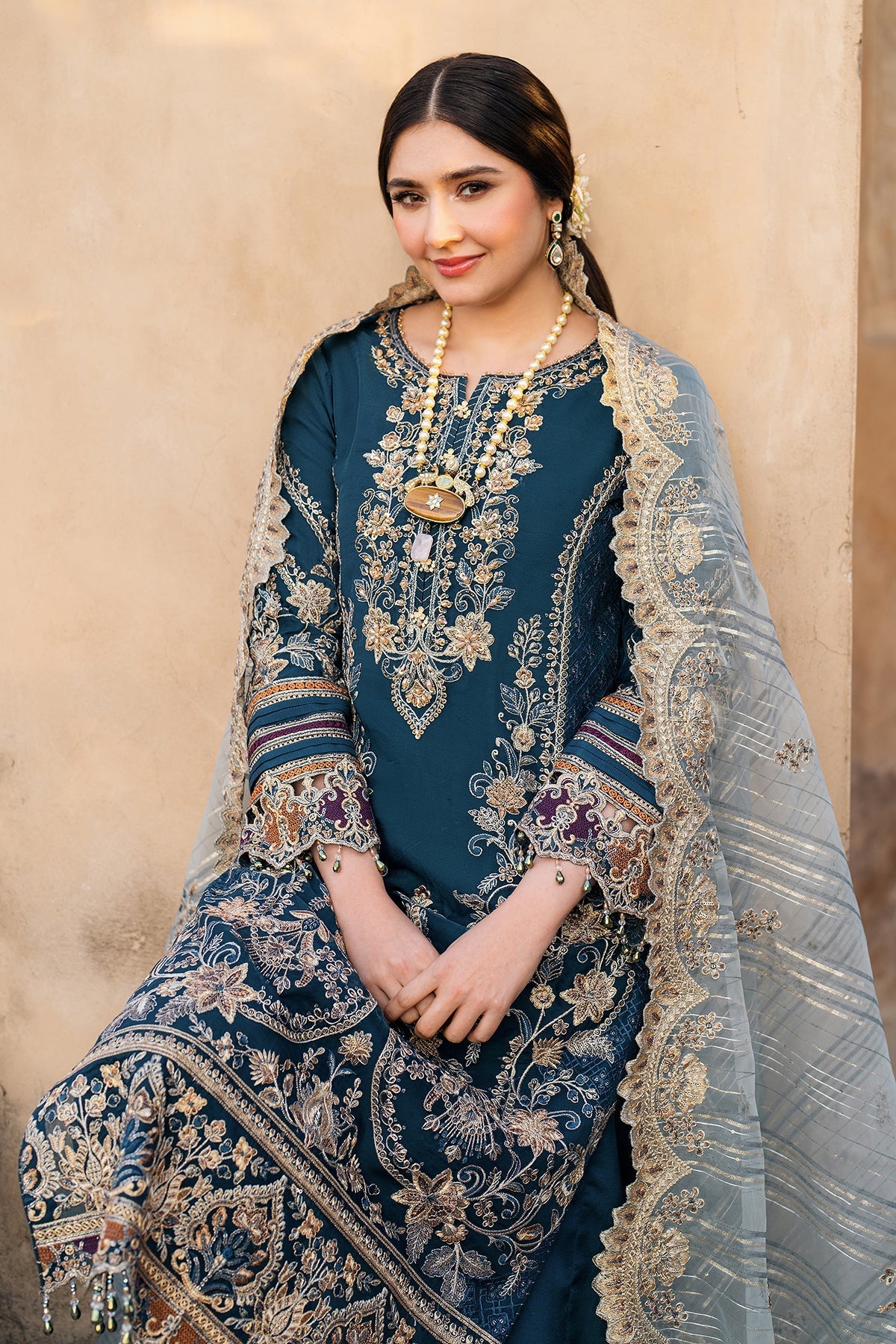 Imrozia Premium | Meeras Luxury Eid 25 | I-223 NEELAM - Official Imrozia Premium stockist in UK - Sakeena London