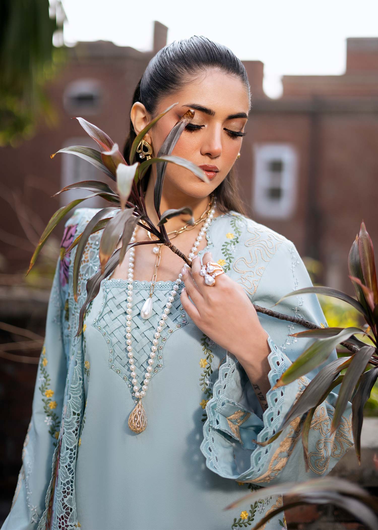 Fozia Khalid | Blossom Festive Lawn 25 |Freesia - Official Fozia Khalid stockist in UK - Sakeena London