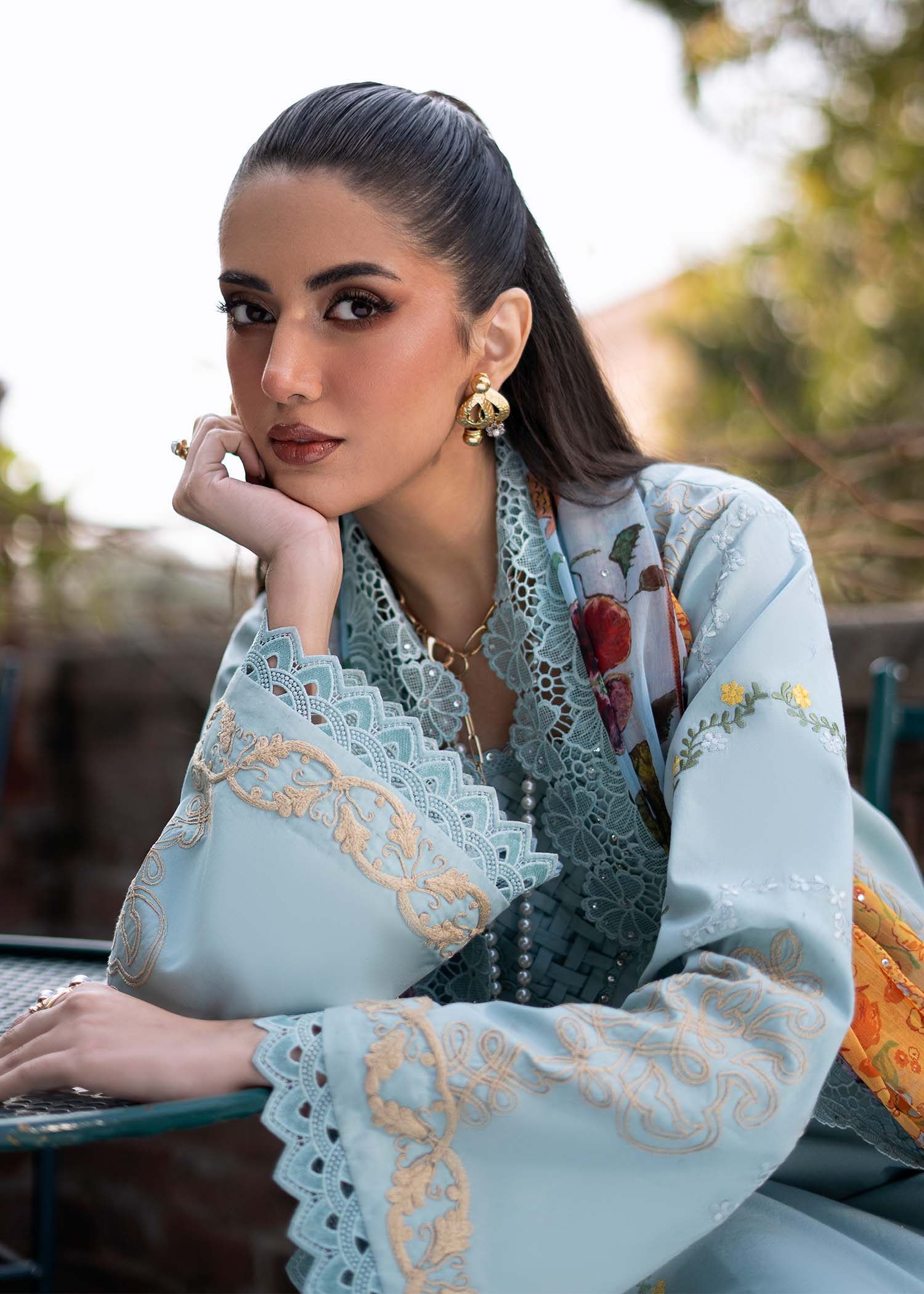 Fozia Khalid | Blossom Festive Lawn 25 |Freesia - Official Fozia Khalid stockist in UK - Sakeena London