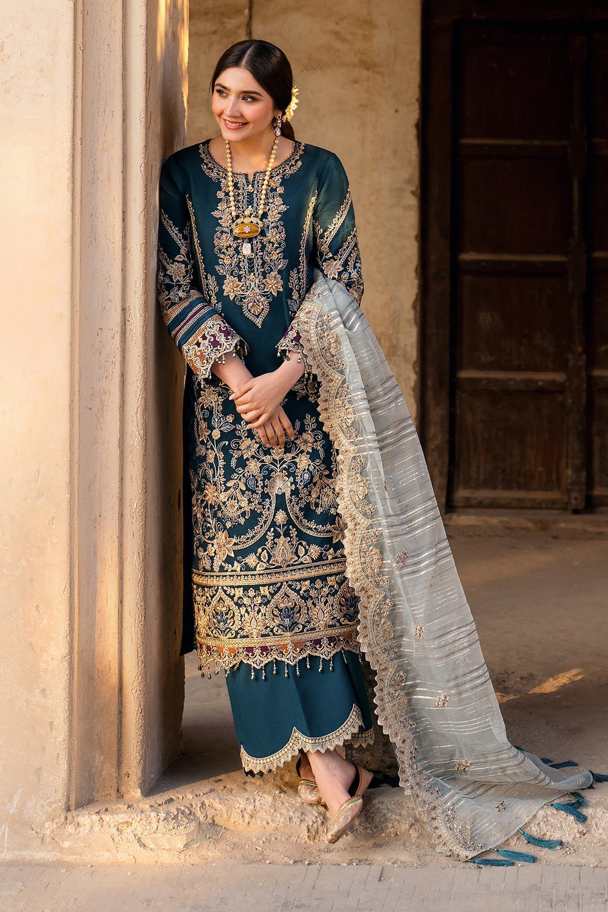 Imrozia Premium | Meeras Luxury Eid 25 | I-223 NEELAM - Official Imrozia Premium stockist in UK - Sakeena London