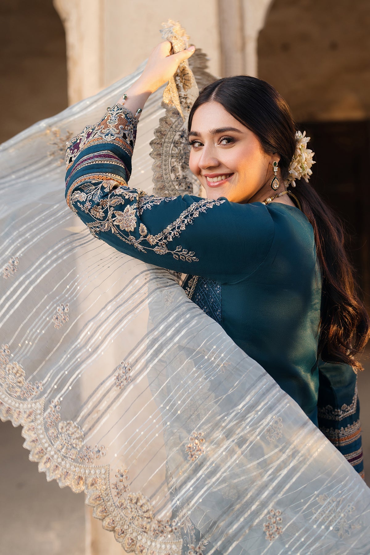 Imrozia Premium | Meeras Luxury Eid 25 | I-223 NEELAM - Official Imrozia Premium stockist in UK - Sakeena London