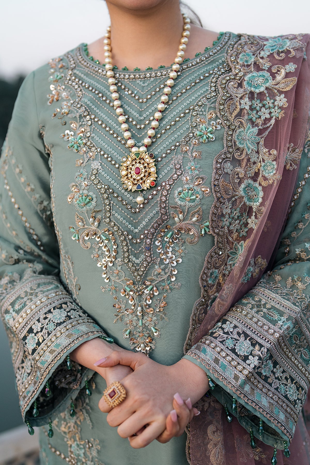 Imrozia Premium | Meeras Luxury Eid 25 | I-221 ZAMURD - Official Imrozia Premium stockist in UK - Sakeena London