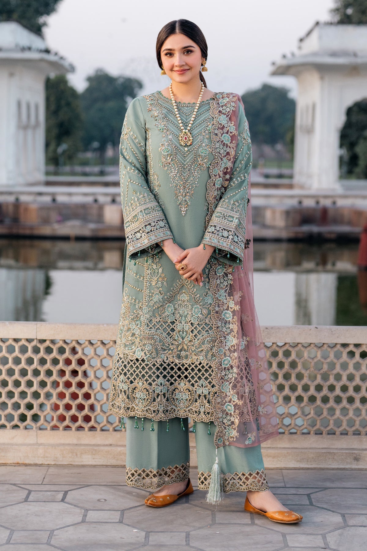 Imrozia Premium | Meeras Luxury Eid 25 | I-221 ZAMURD - Official Imrozia Premium stockist in UK - Sakeena London