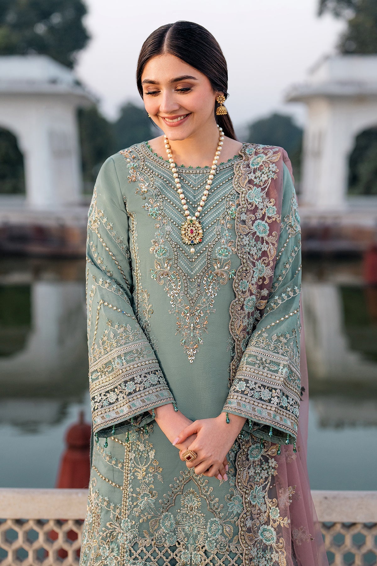 Imrozia Premium | Meeras Luxury Eid 25 | I-221 ZAMURD - Official Imrozia Premium stockist in UK - Sakeena London