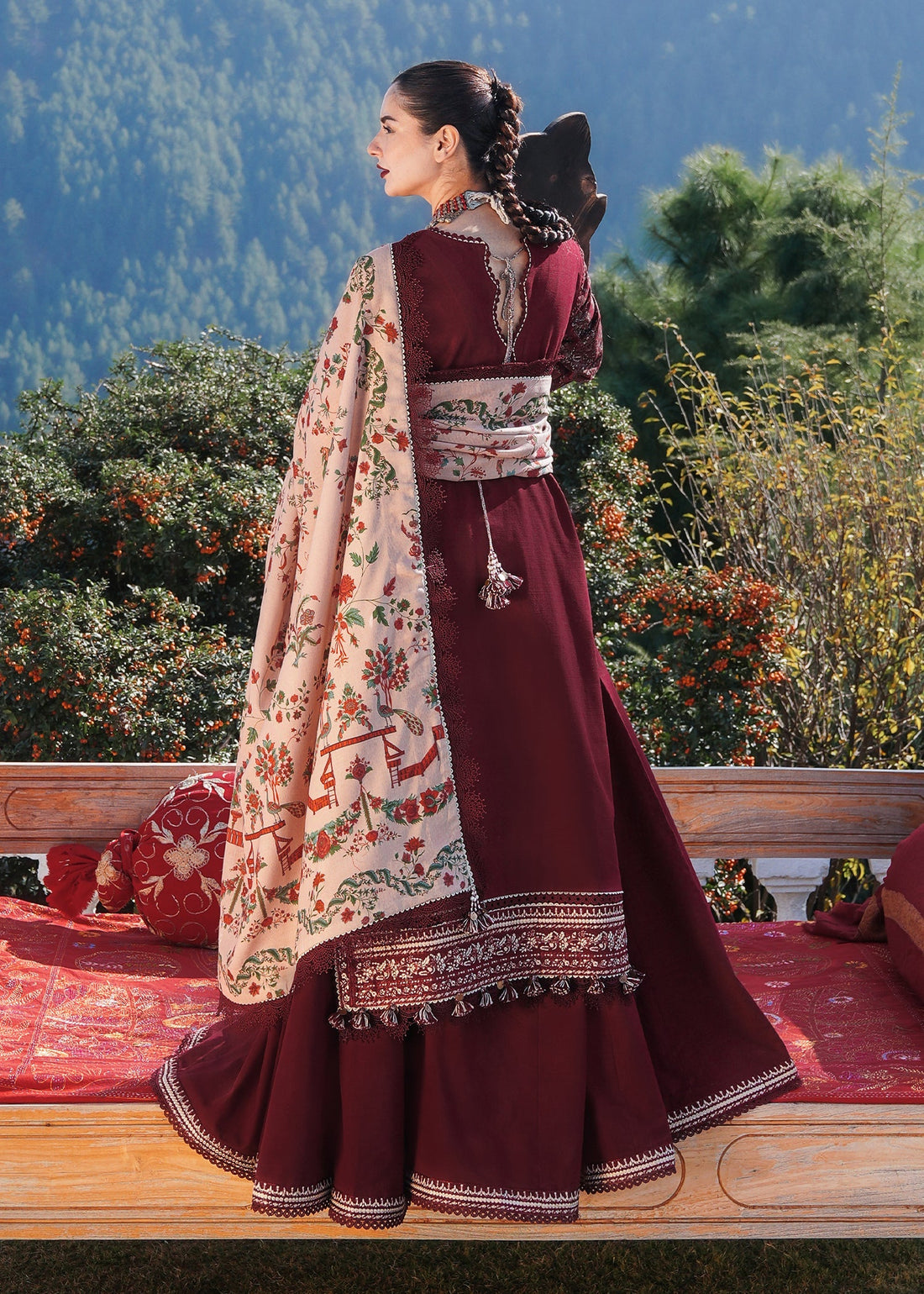 Hussain Rehar | Winter Shawl 24 | Zaran - Official Hussain Rehar stockist in UK - Sakeena London