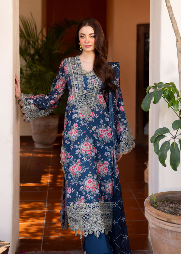 Myeesha | Lamhay Luxury Lawn 25 | Zohra - Official Myeesha stockist in UK - Sakeena London