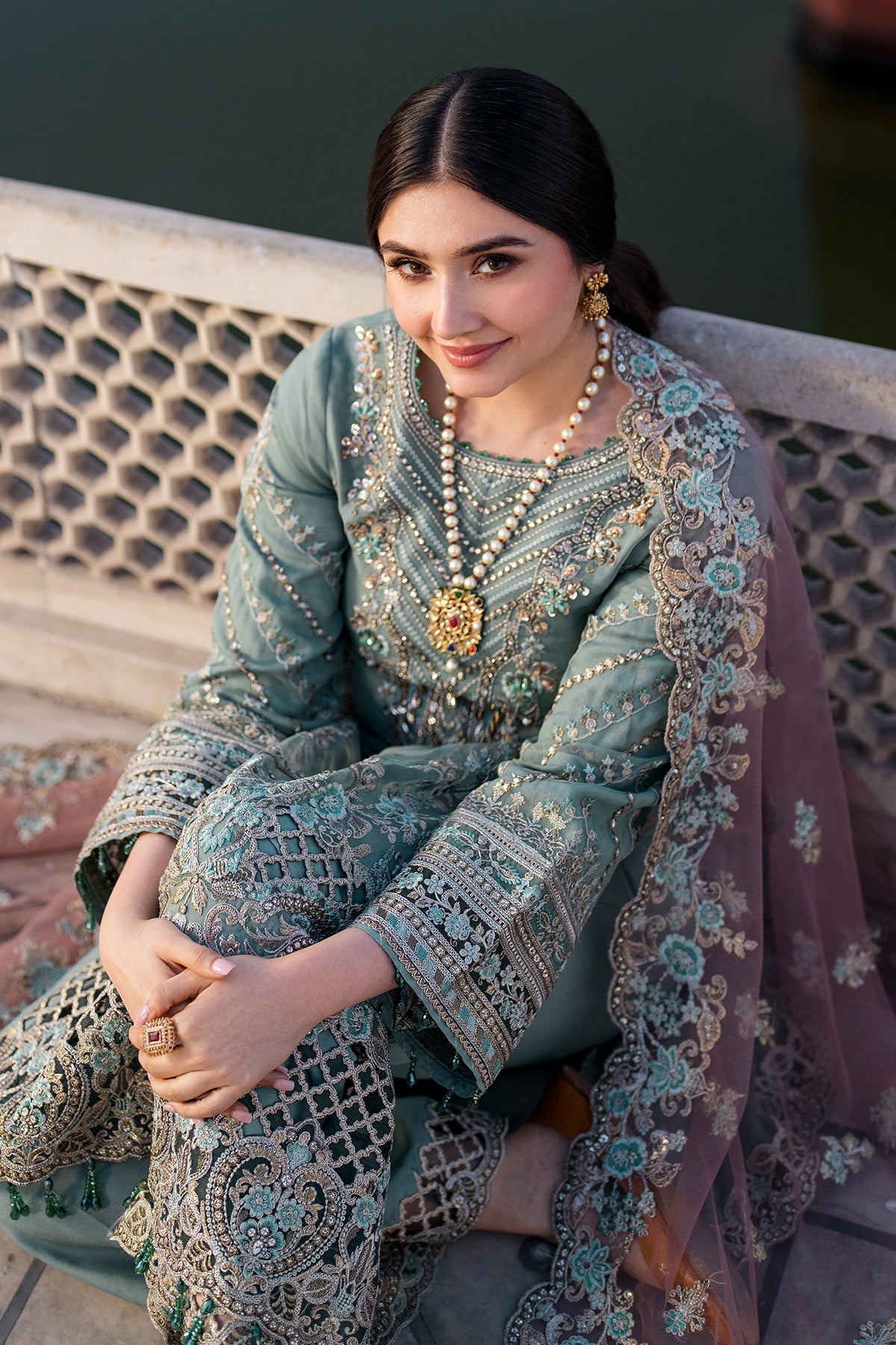 Imrozia Premium | Meeras Luxury Eid 25 | I-221 ZAMURD - Official Imrozia Premium stockist in UK - Sakeena London