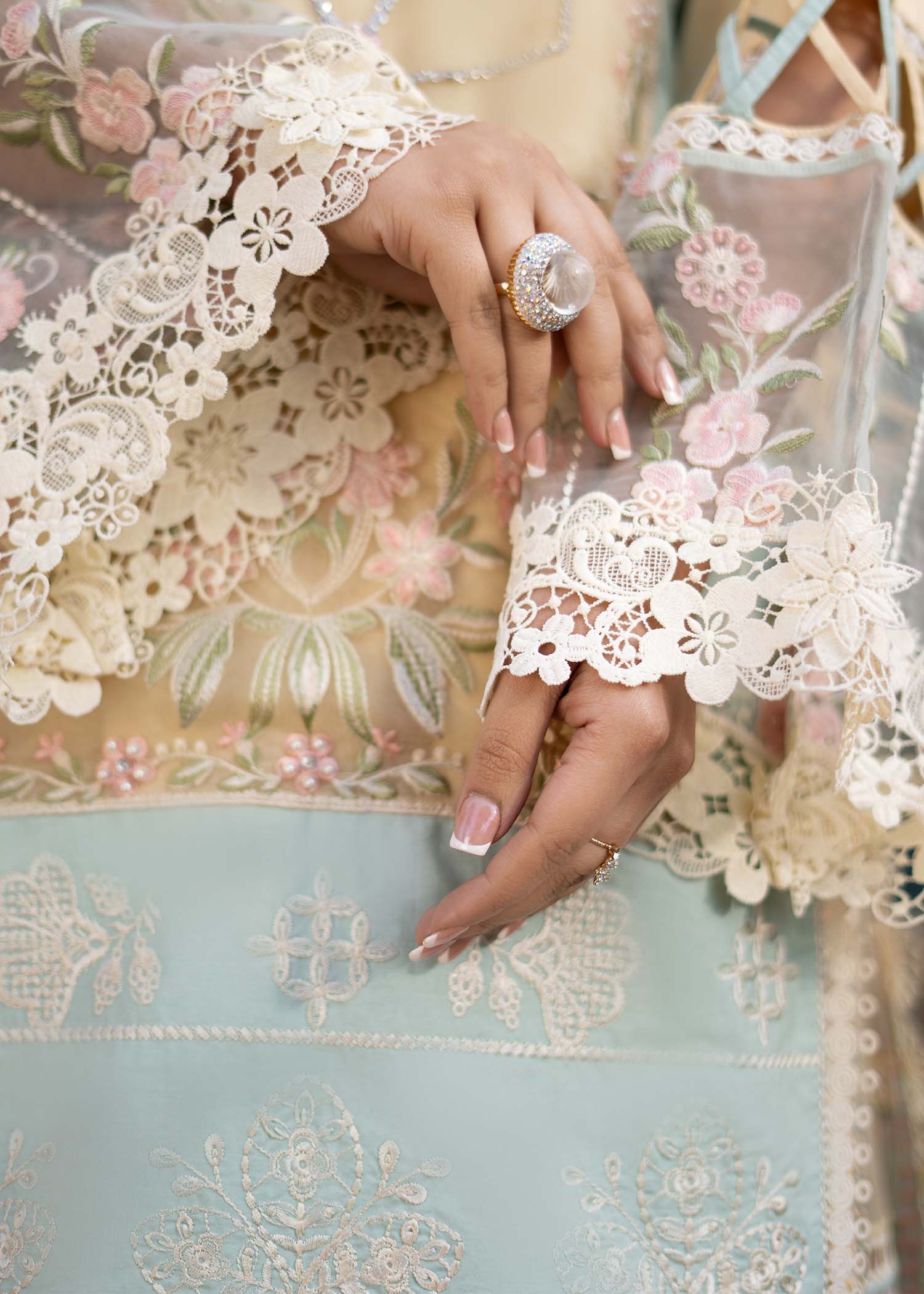 Fozia Khalid | Blossom Festive Lawn 25 | Primrose - Official Fozia Khalid stockist in UK - Sakeena London