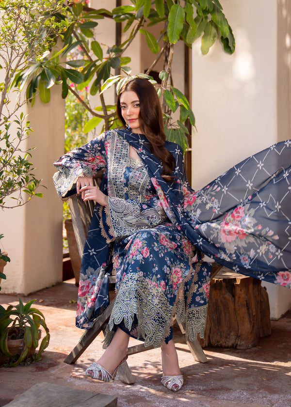 Myeesha | Lamhay Luxury Lawn 25 | Zohra - Official Myeesha stockist in UK - Sakeena London
